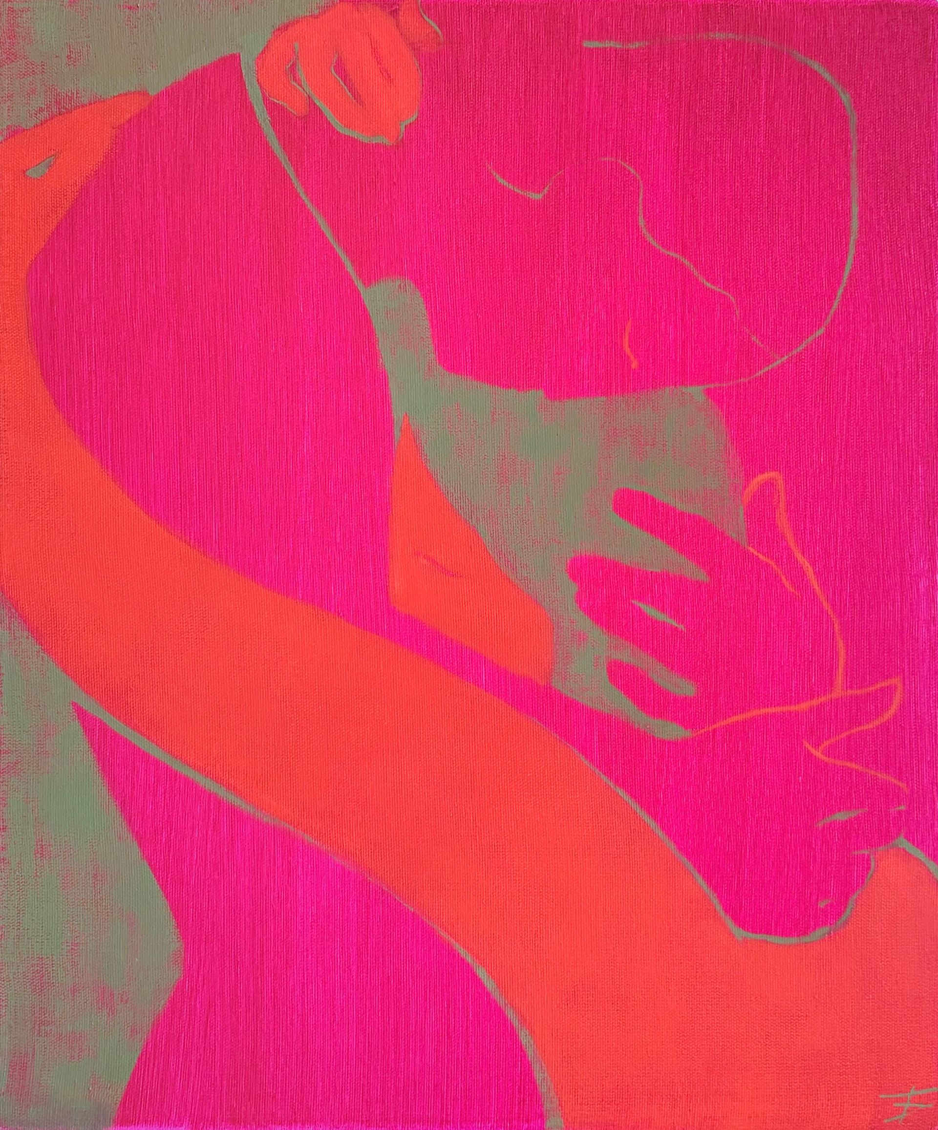 Екатерина Богданкова (Картина, живопись - 
                  50 x 60 см) Вдвоём. Розовый и оранжевый
