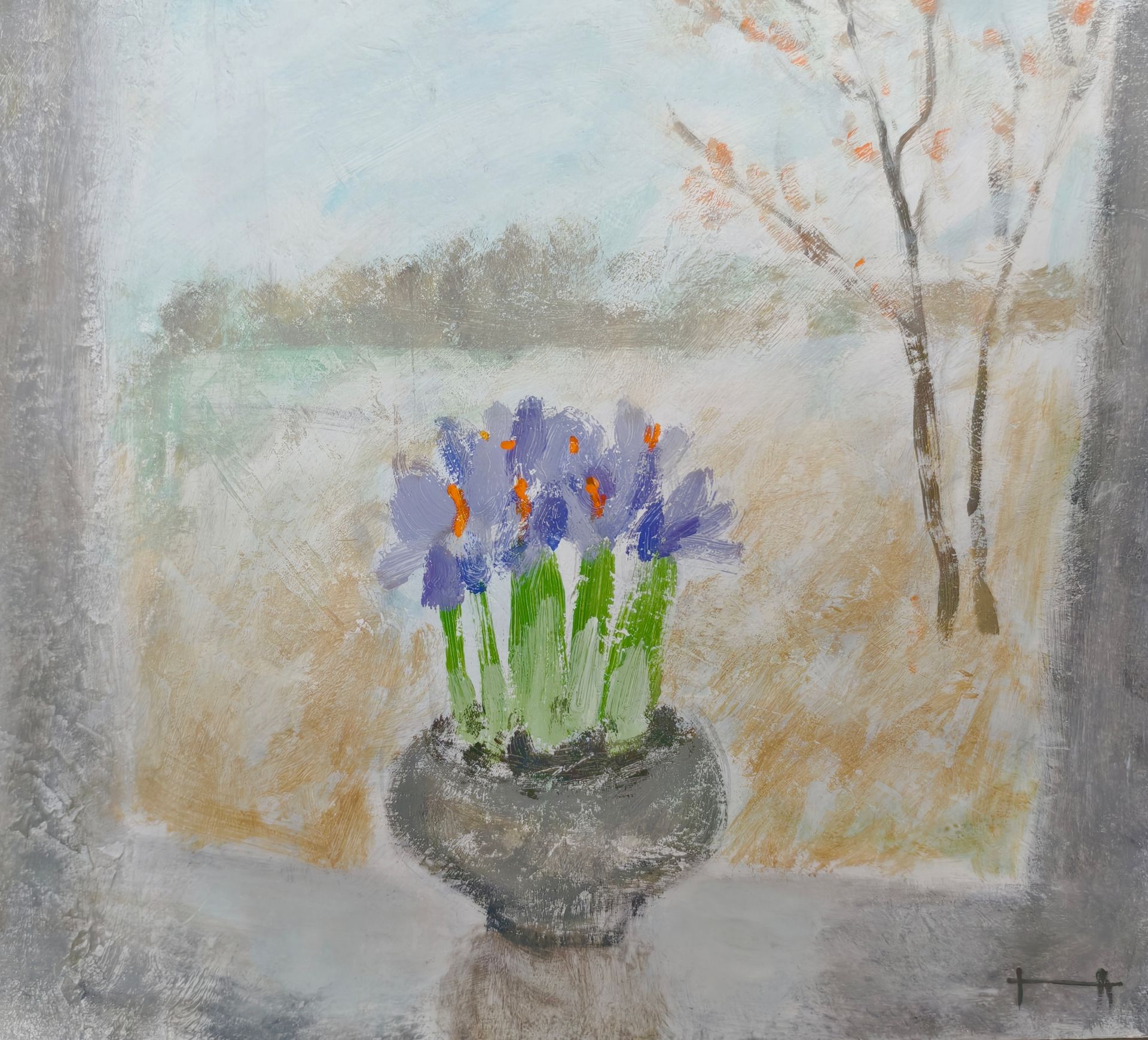 Анастасия Таюрская (Авторская графика - 
                  27 x 24 см) Крокусы