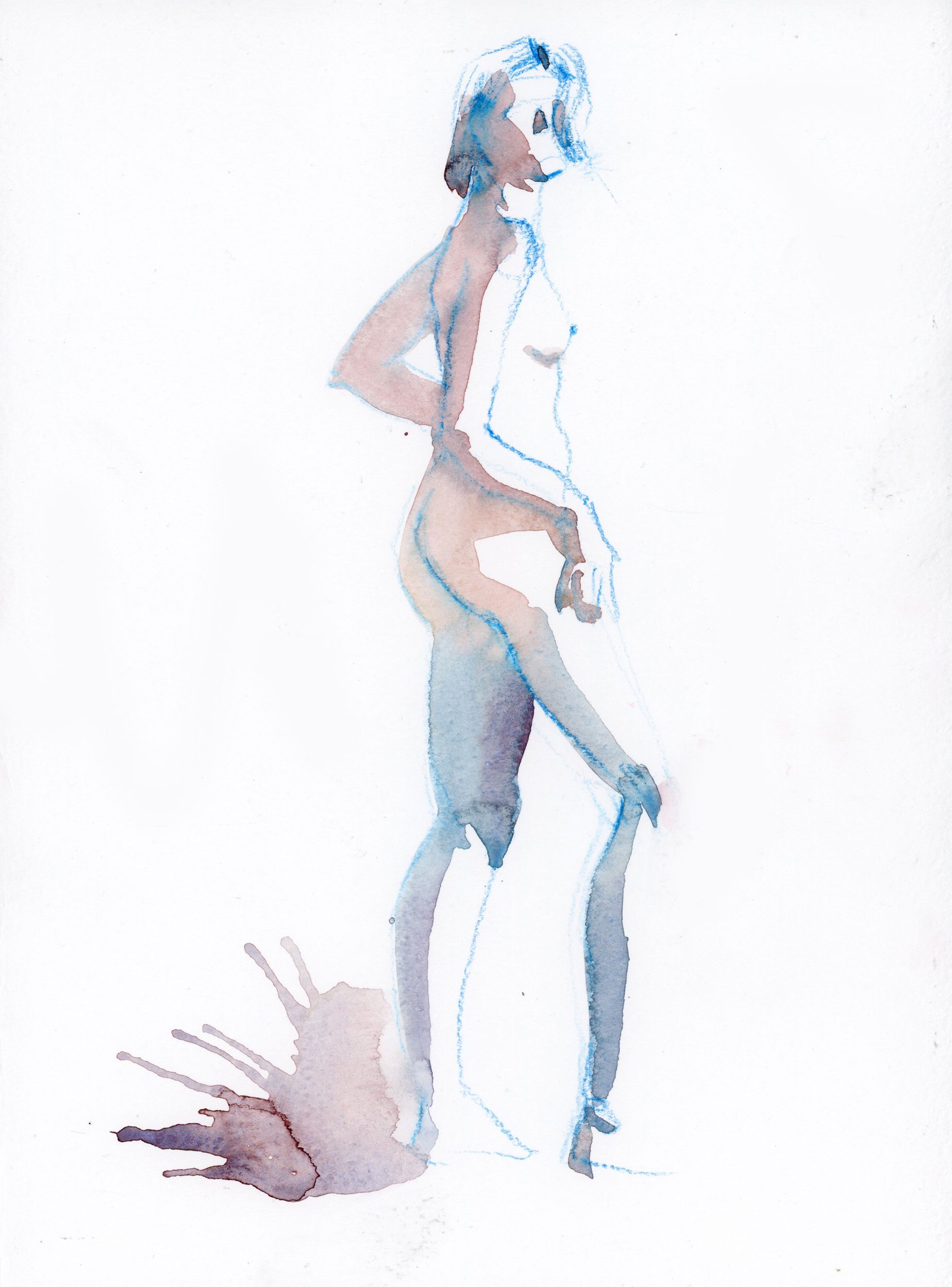 Виктория Севастьянова (Авторская графика - 
                  22 x 30 см) Nude 0144