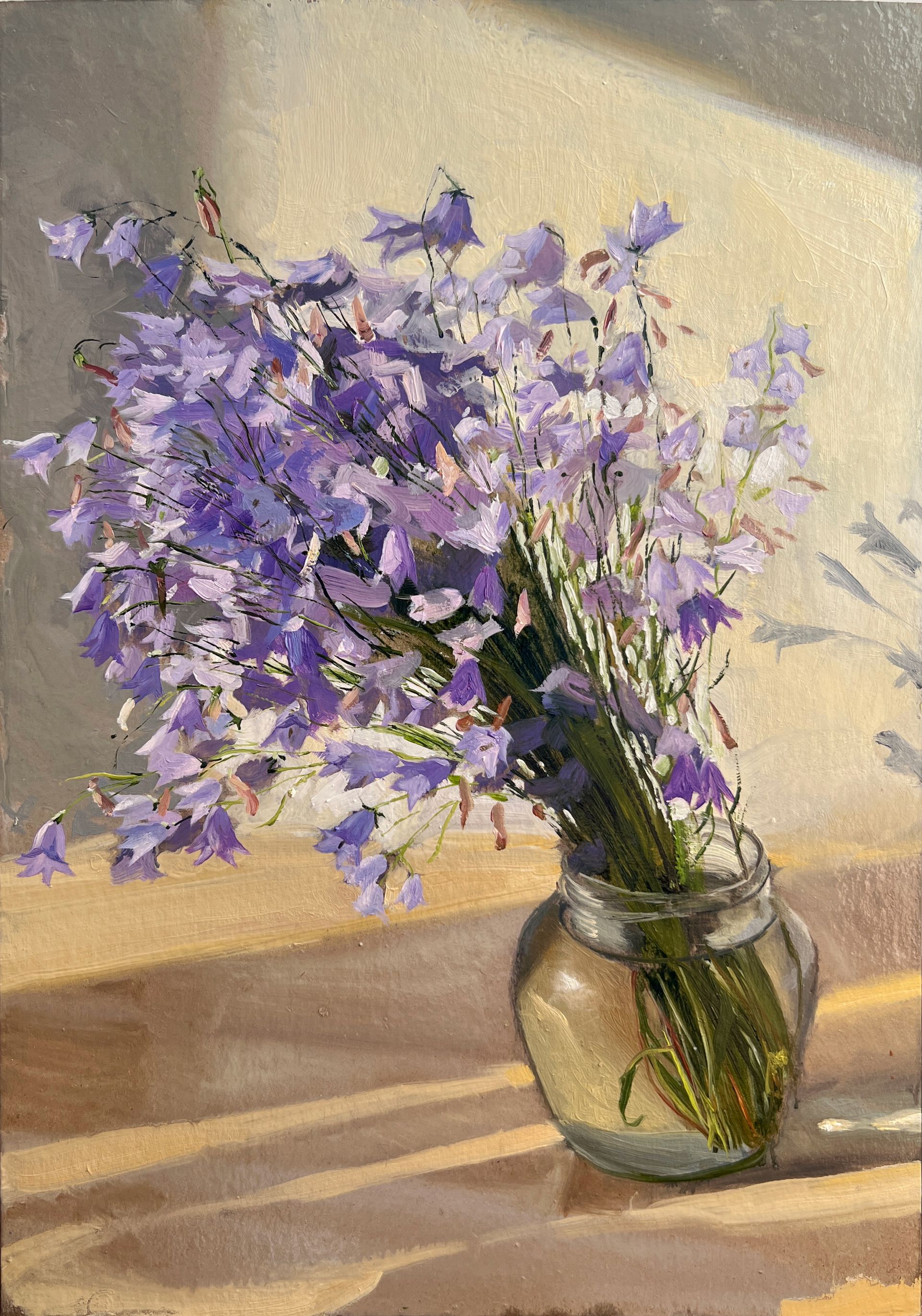 Михаил Псюрников (Картина, живопись - 
                  24.5 x 35.5 см) Колокольчики, освещенные солнцем