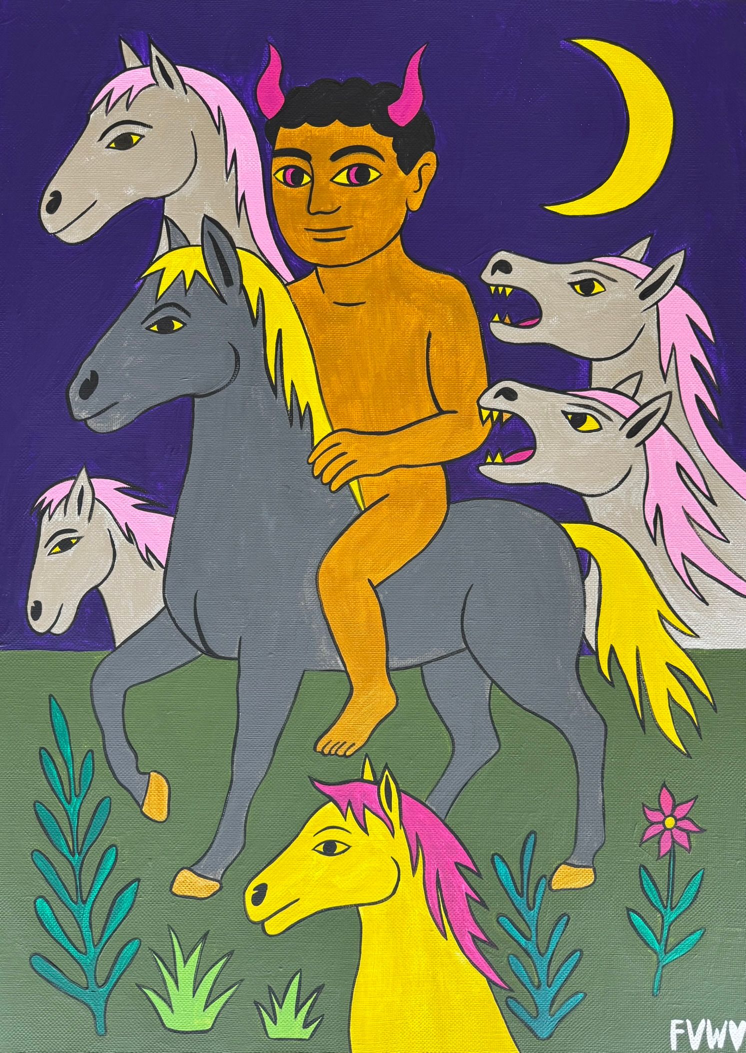 Виолетта Киселева (Картина, живопись - 
                  50 x 70 см) Всадник