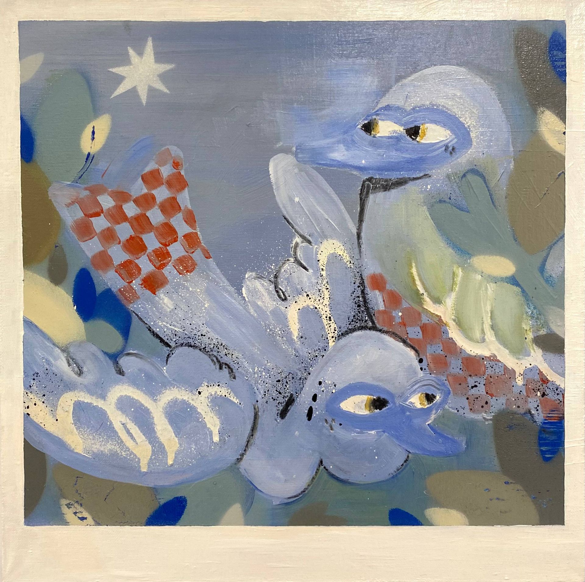 Сергей RUSICH (Картина, живопись - 
                  40 x 40 см) Птицы прилетели