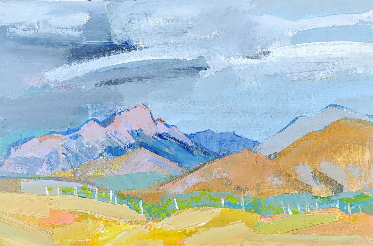 Олеся Лишаева (Картина, живопись - 
                  60 x 40 см) Холмы и виноградники
