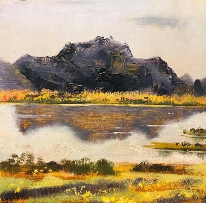 Динара Хёртнагль (Картина, живопись - 
                  23 x 23 см) Казахстанский этюд