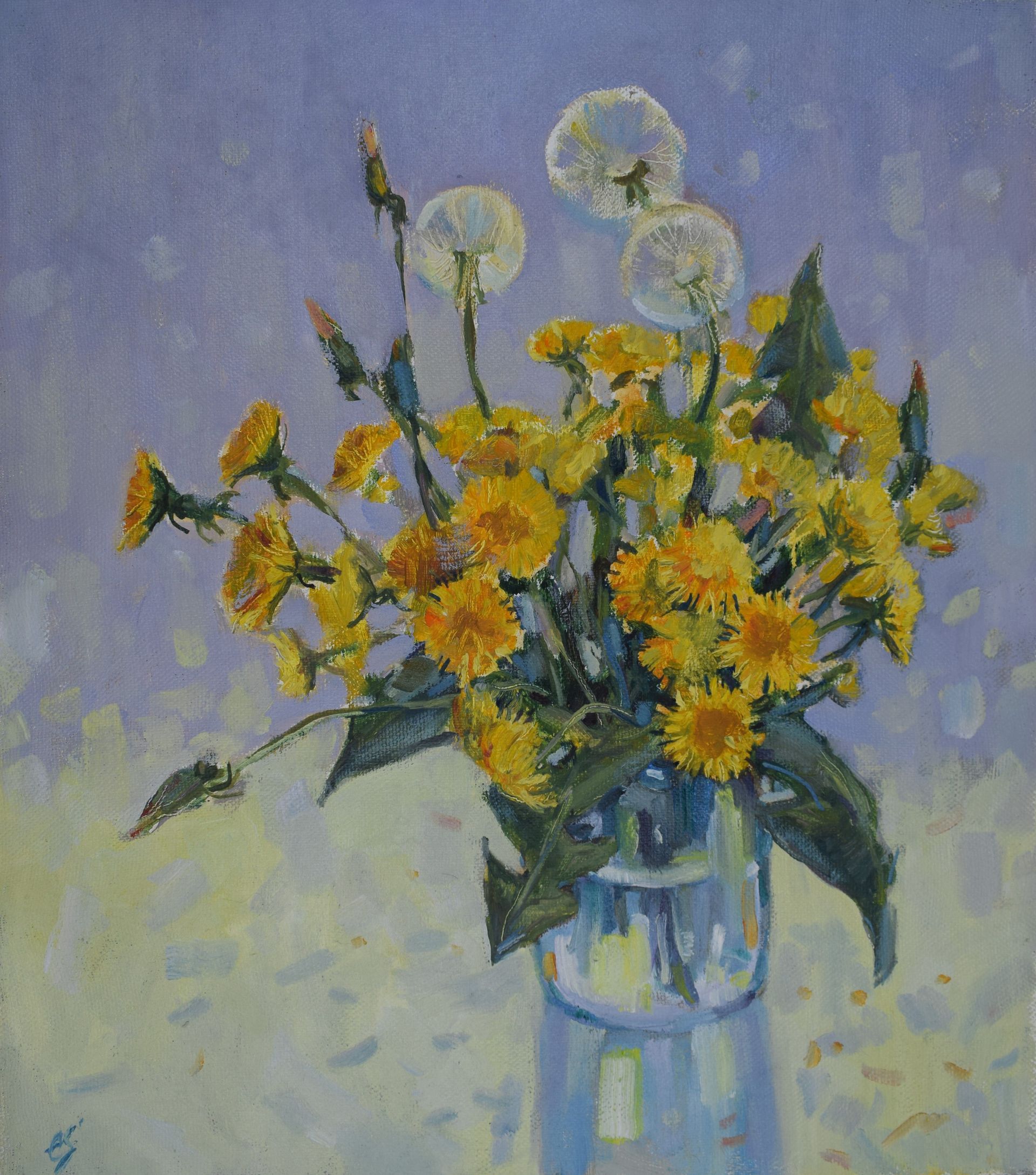Елена Санина (Картина, живопись - 
                  36 x 40 см) Одуванчики