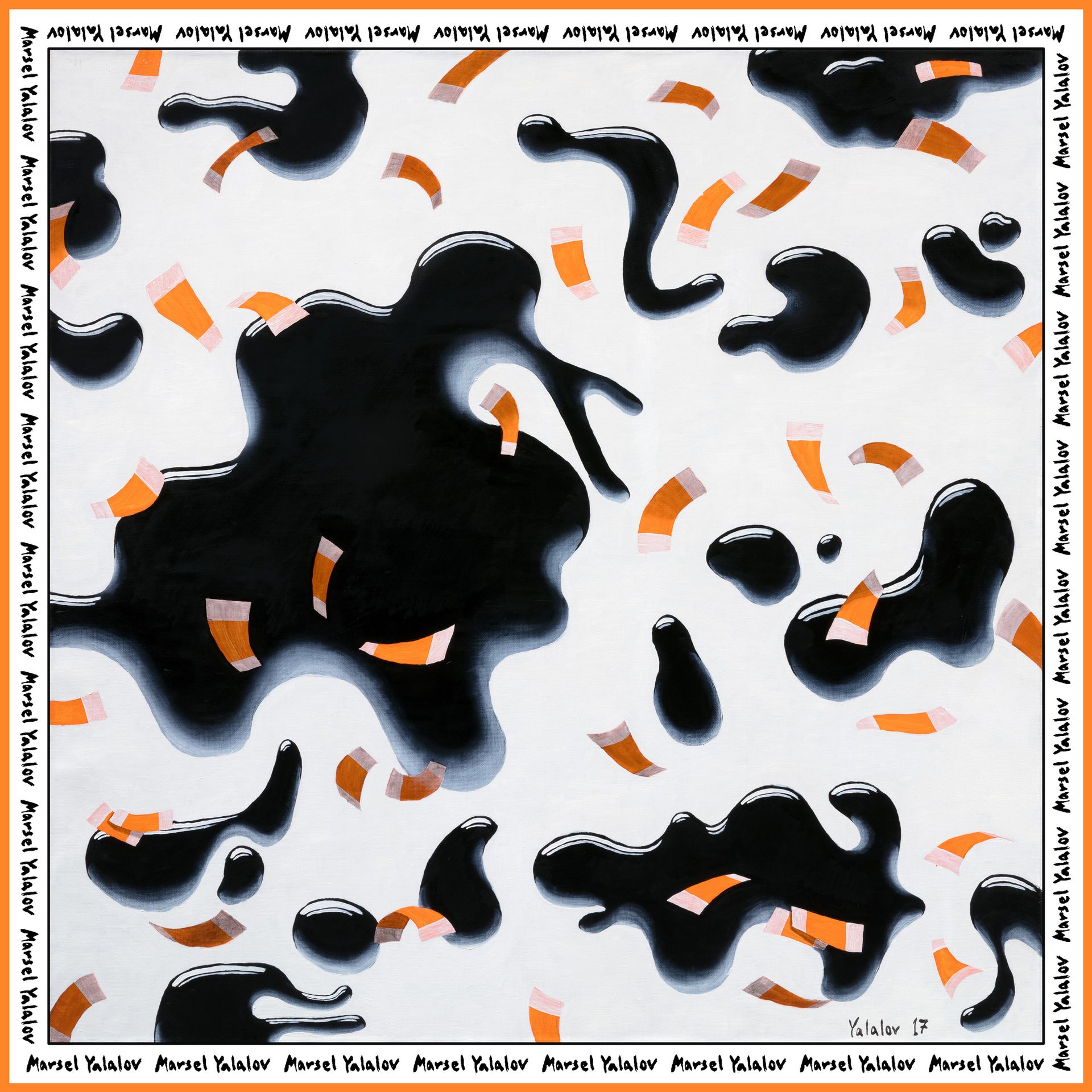 Марсель Ялалов (Костюм / одежда  - 
                  90 x 90 см) Petroleum