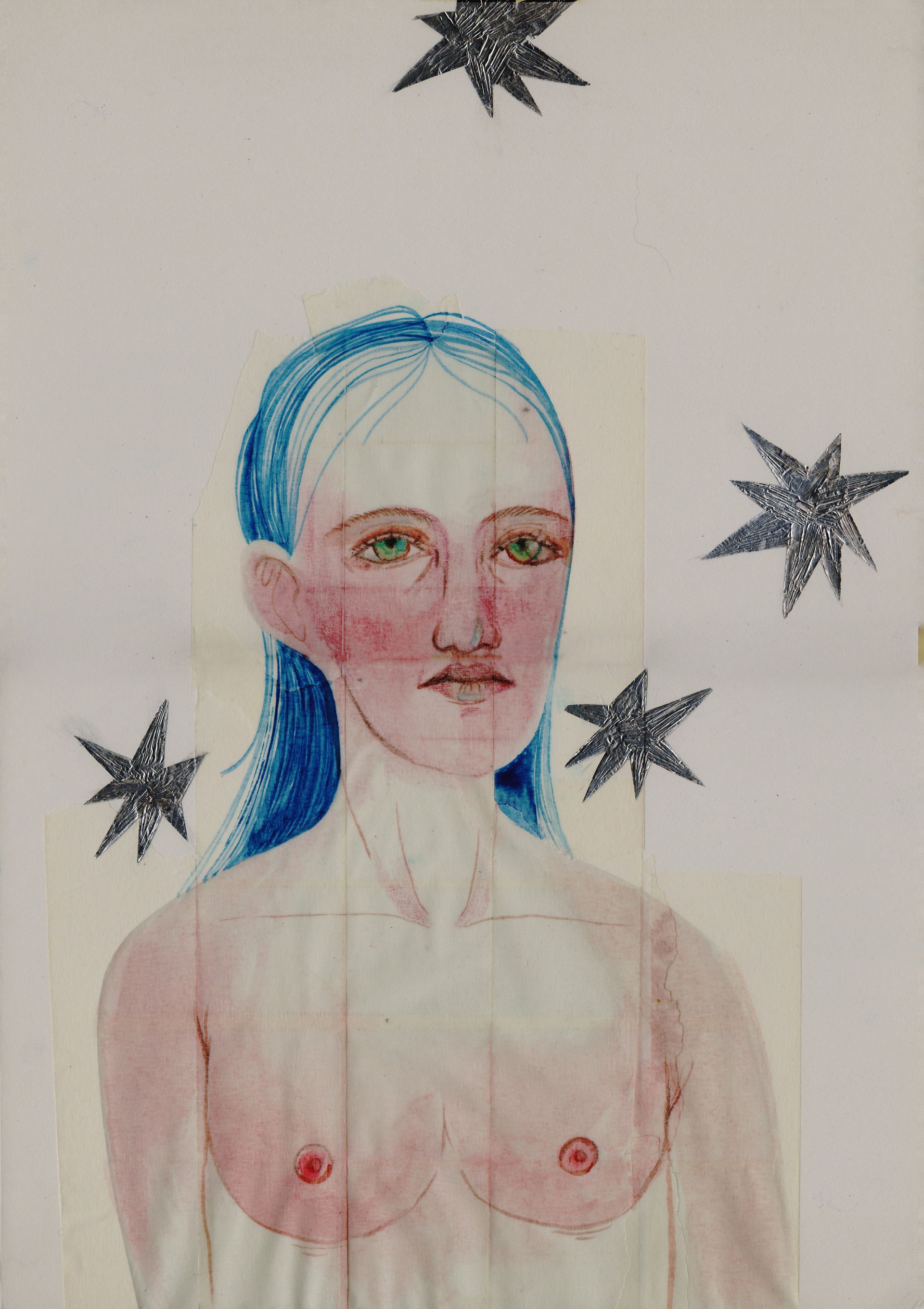 Оля Душкина (Авторская графика - 
                  29.7 x 42 см) Посмотри со мной на звёзды