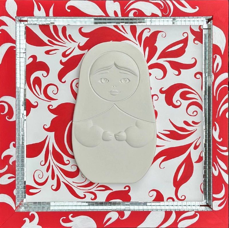 Ольга Зайцева (Картина, живопись - 
                  25 x 25 см) Славянский шик №22