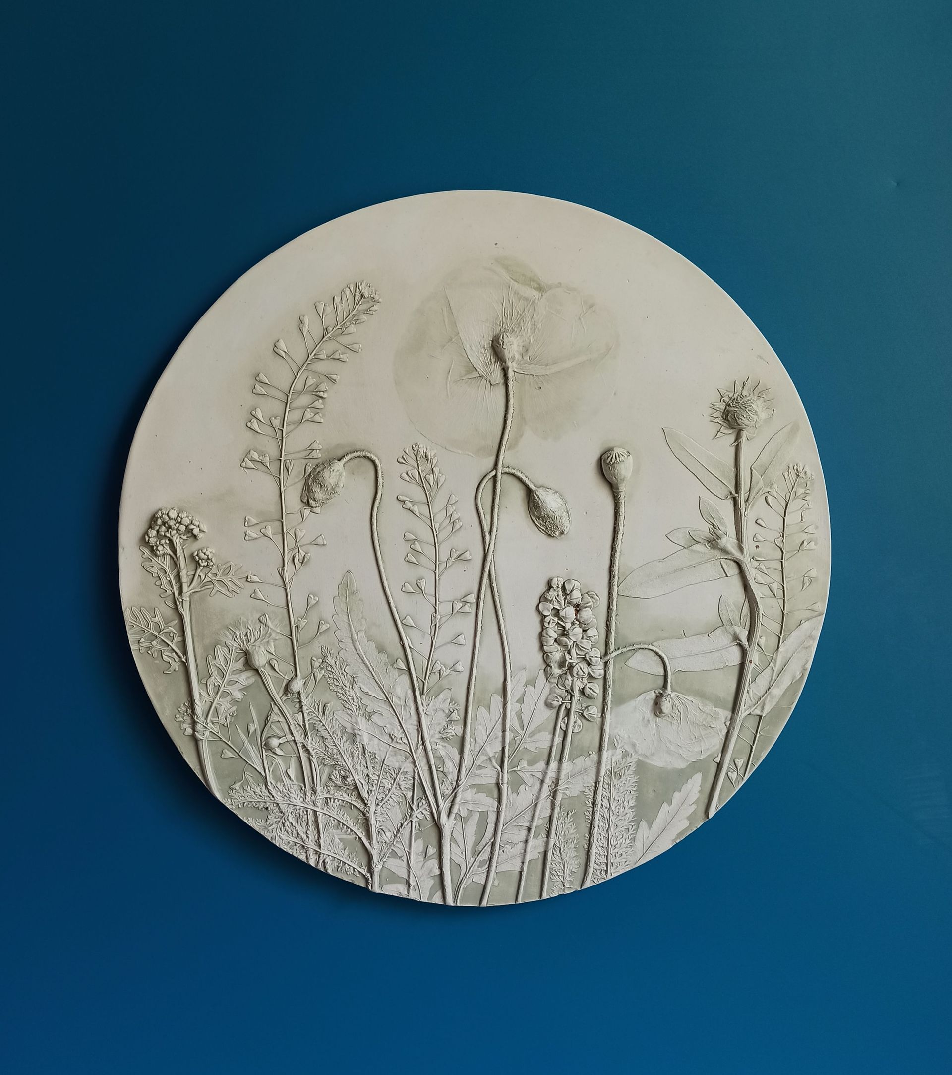 Елена Новожилова (Объект - 
                  33 x 33 см) Ботанический барельеф "МАКИ #2"