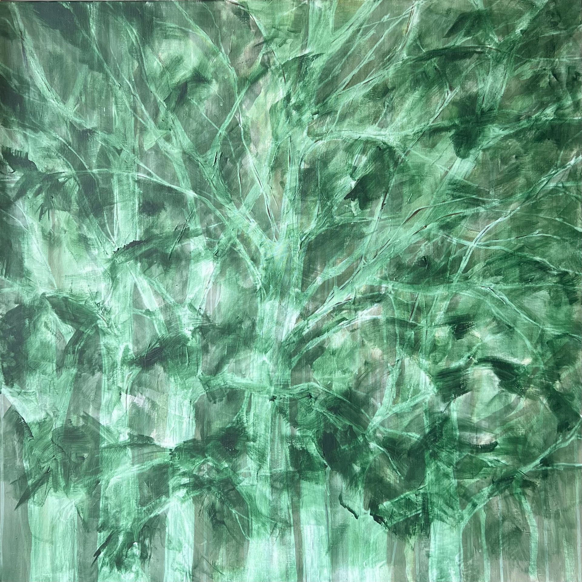 Инна Сумина (Картина, живопись - 
                  90 x 90 см) Сквозь листву