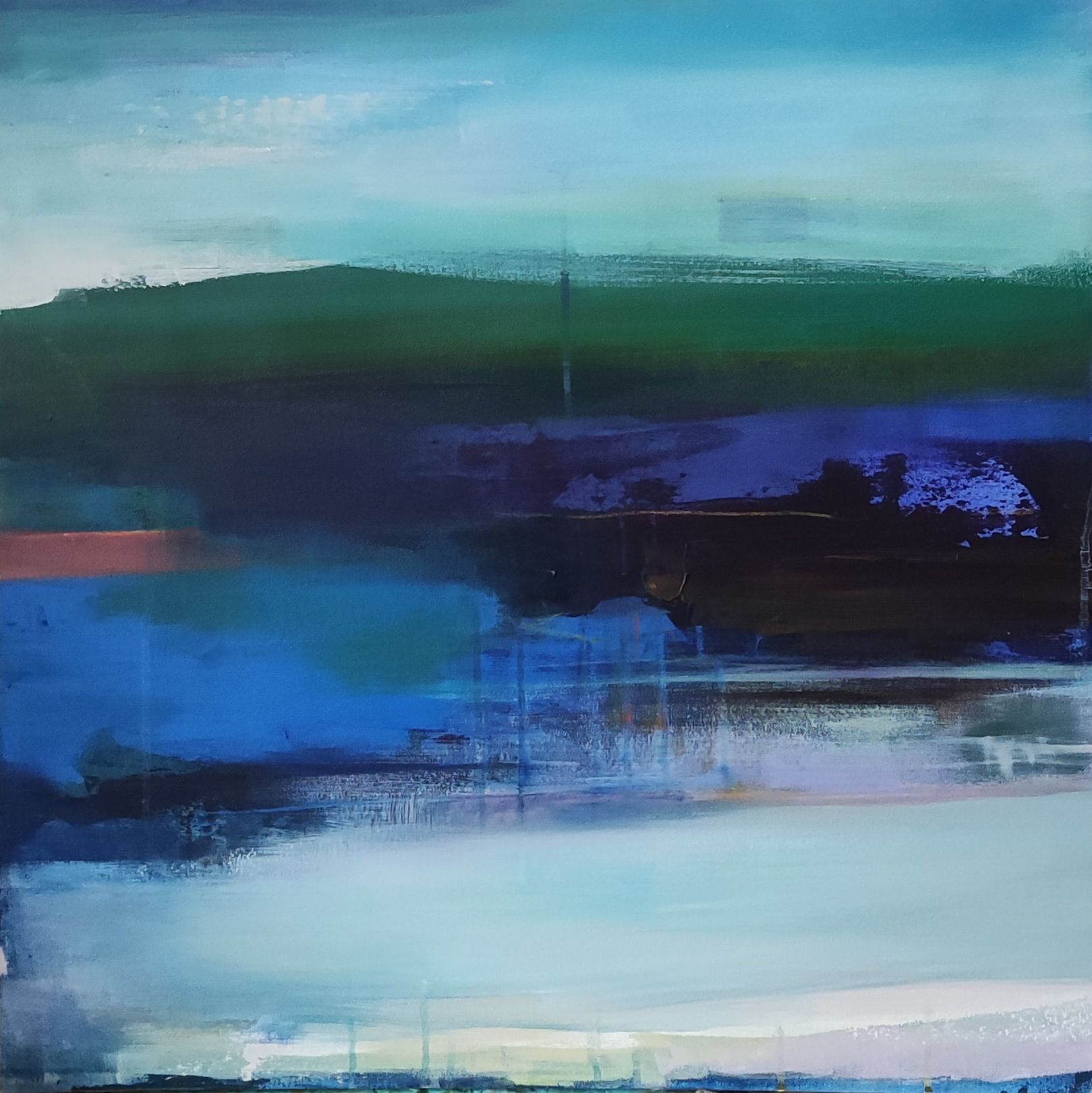 Виктория Шворень (Картина, живопись - 
                  70 x 70 см) Озеро