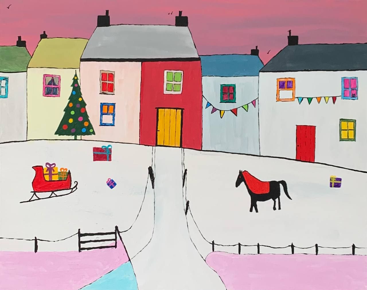 Дарья Иванова (Картина, живопись - 
                  50 x 40 см) Новогодний переполох