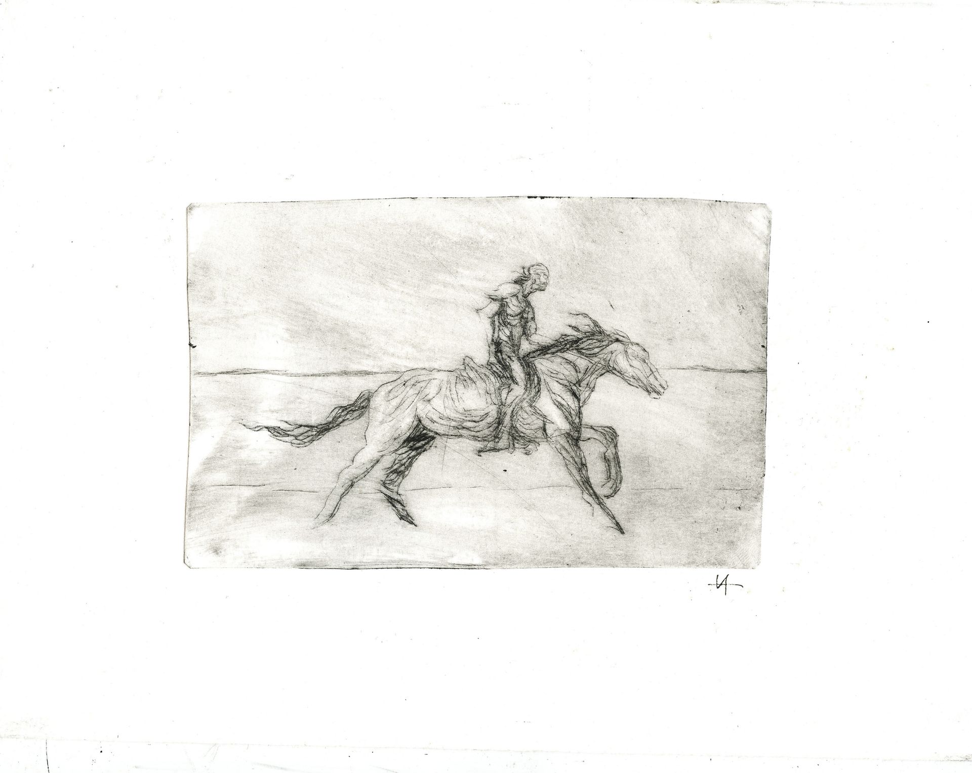 Иван Архипов (Графика печатная - 
                  25 x 20 см) Horseman