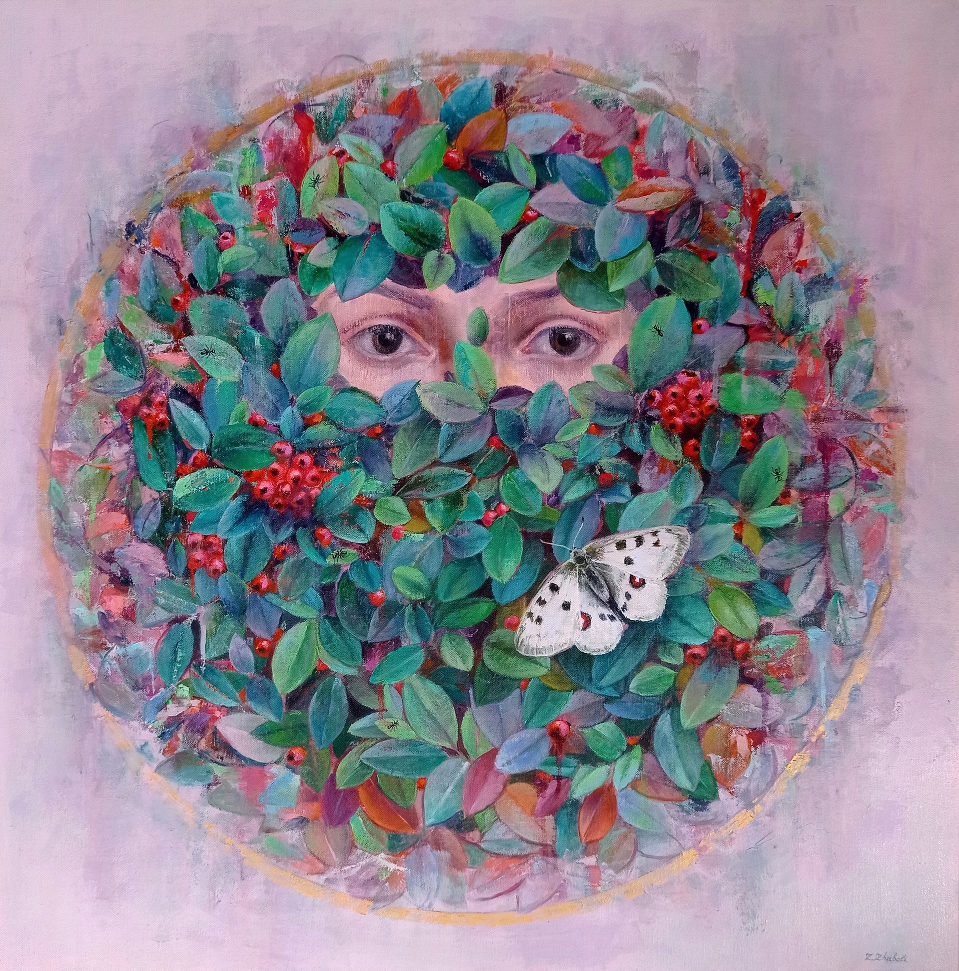 Заира Жабали (Картина, живопись - 
                  70 x 70 см) Созерцание