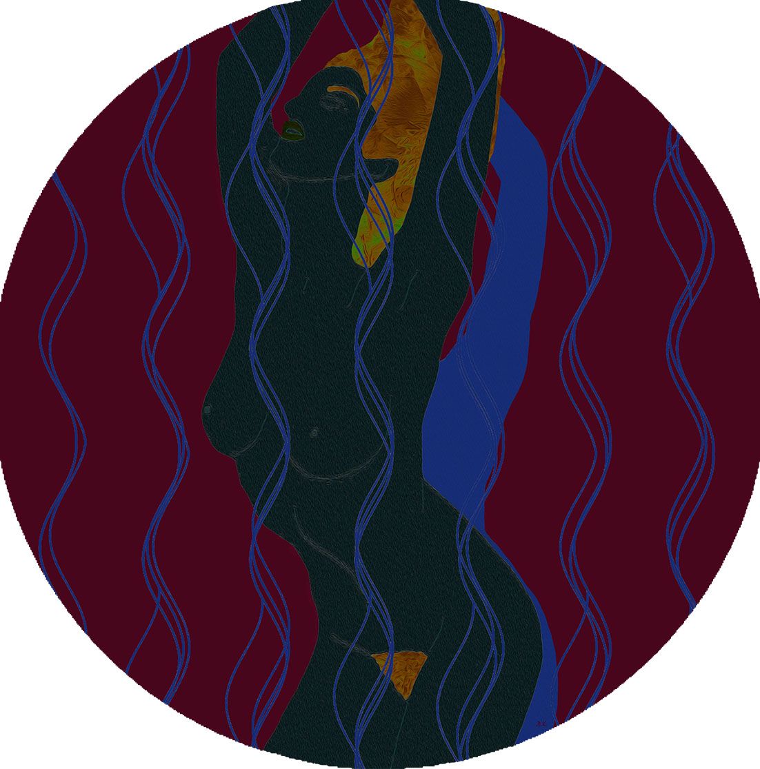 Лариса Корж (Графика цифровая (принты) - 
                  30 x 30 см) Раскованная