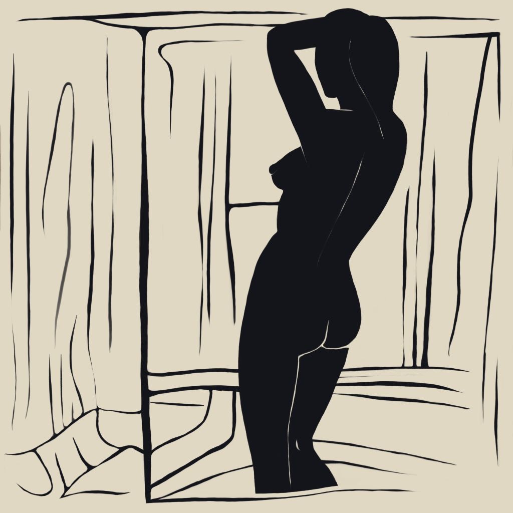Нина Цориева (Картина, живопись - 
                  50 x 50 см) Nude