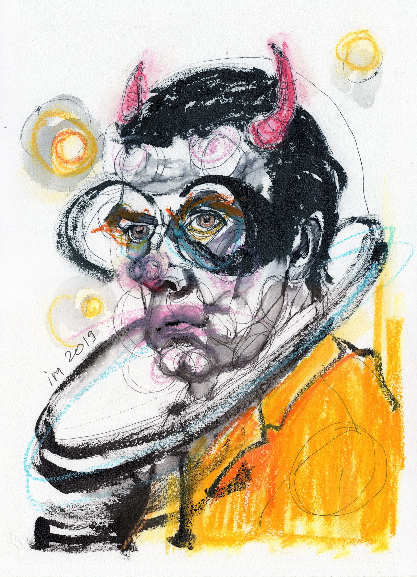 Татьяна Ивченкова (Авторская графика - 
                  30.5 x 40.5 см) Démon 3