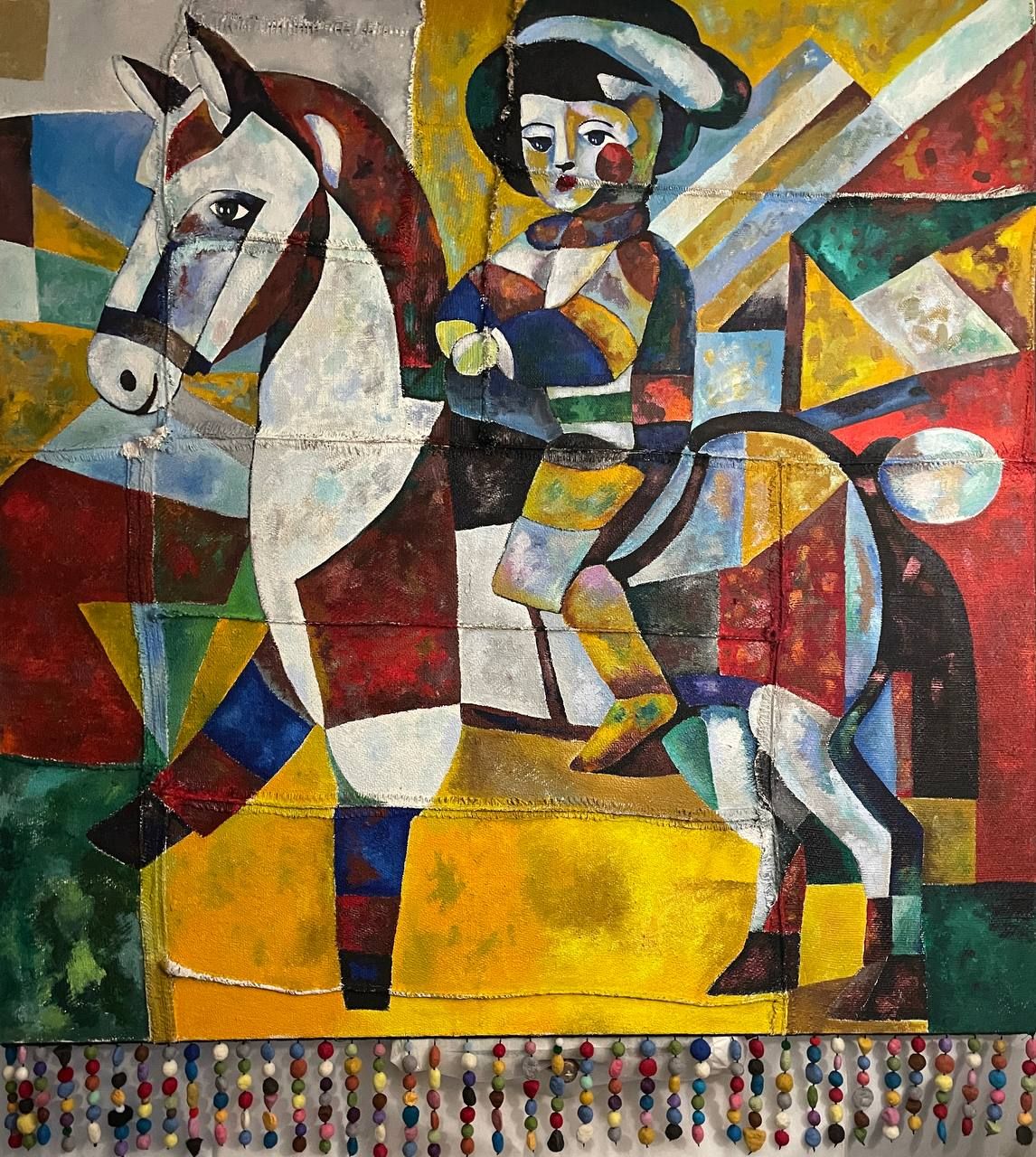 Татьяна Федоровская (Картина, живопись - 
                  180 x 180 см) НА КОНЕ НА БОЛЬШОМ