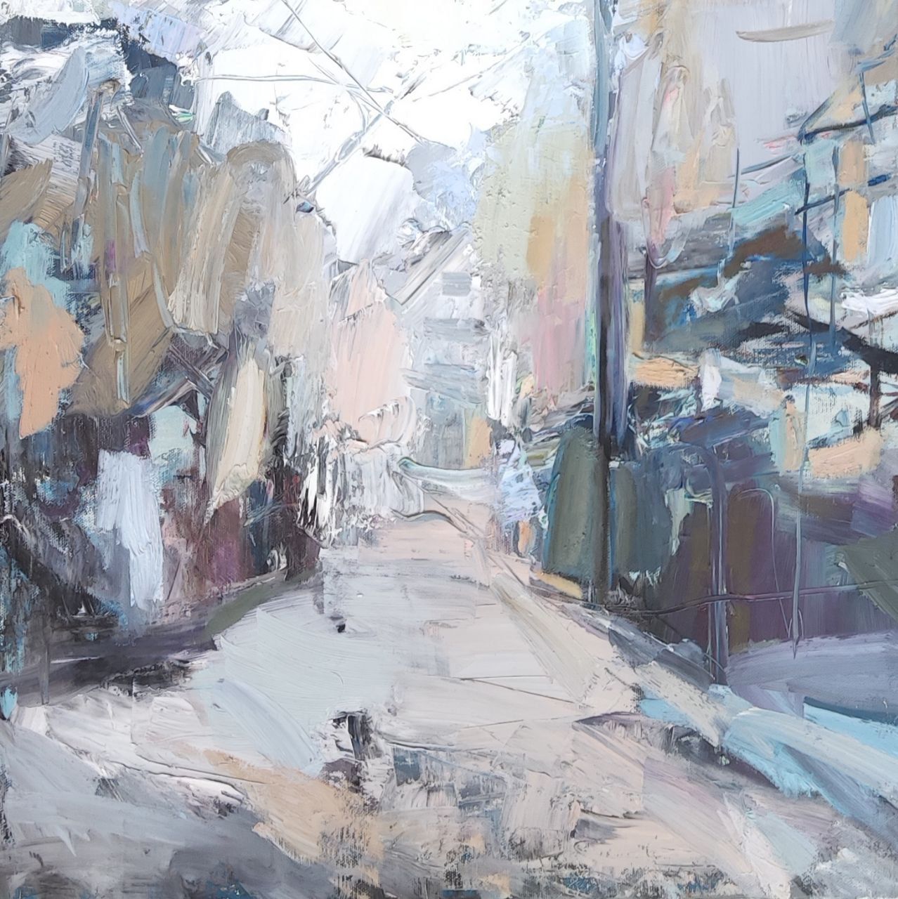 Виктория Шворень (Картина, живопись - 
                  50 x 50 см) Улица
