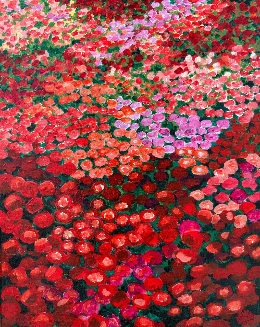 Анна Бухтиярова (Картина, живопись - 
                  40 x 50 см) Розовое поле