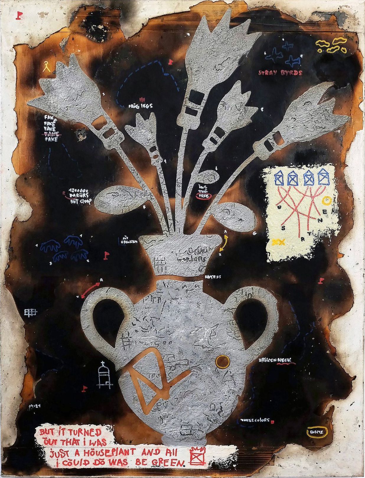 Александр Кипсóне (Картина, живопись - 
                  55 x 75 см) На пыльном подоконике
