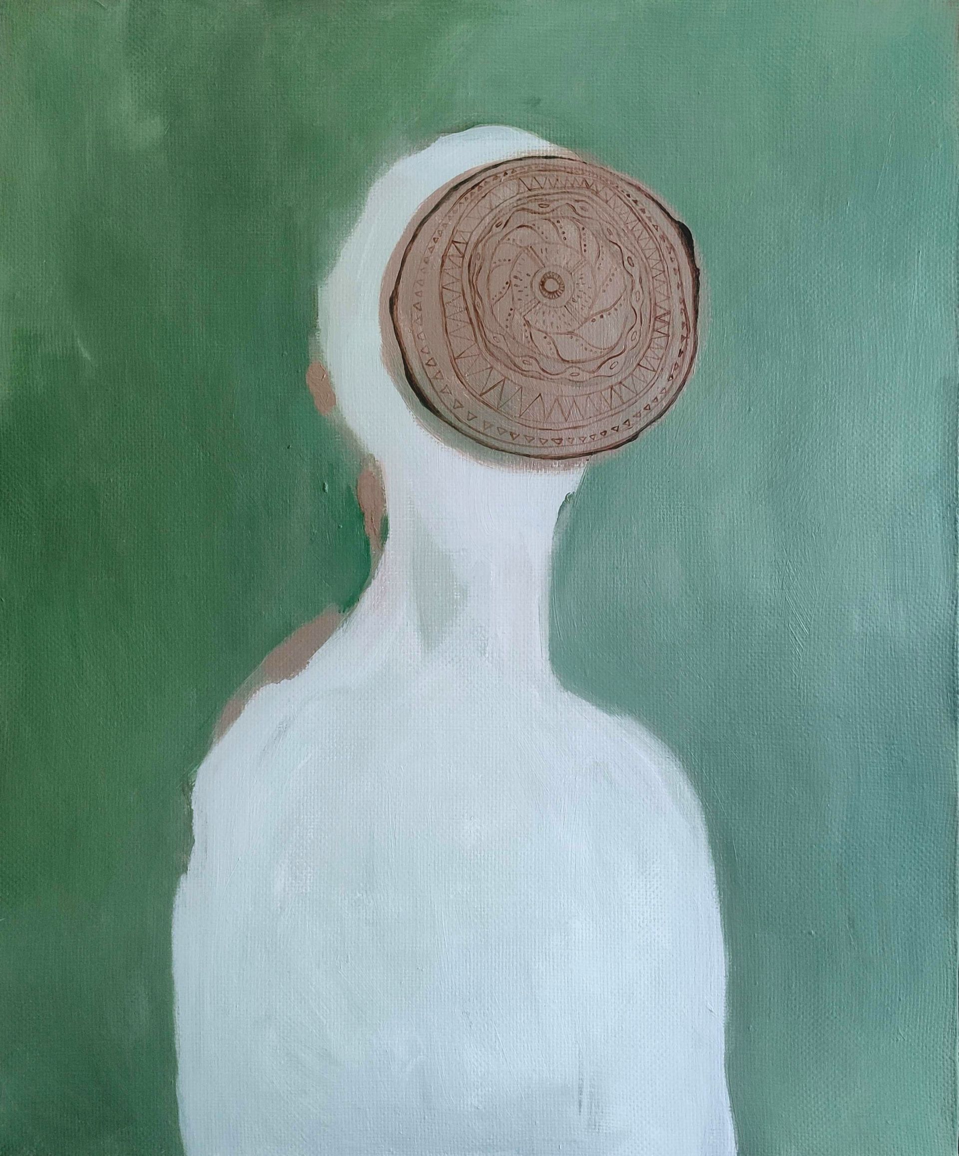 Женя Шарвина (Картина, живопись - 
                  50 x 60 см) Силуэты с годовыми кольцами (диптих)