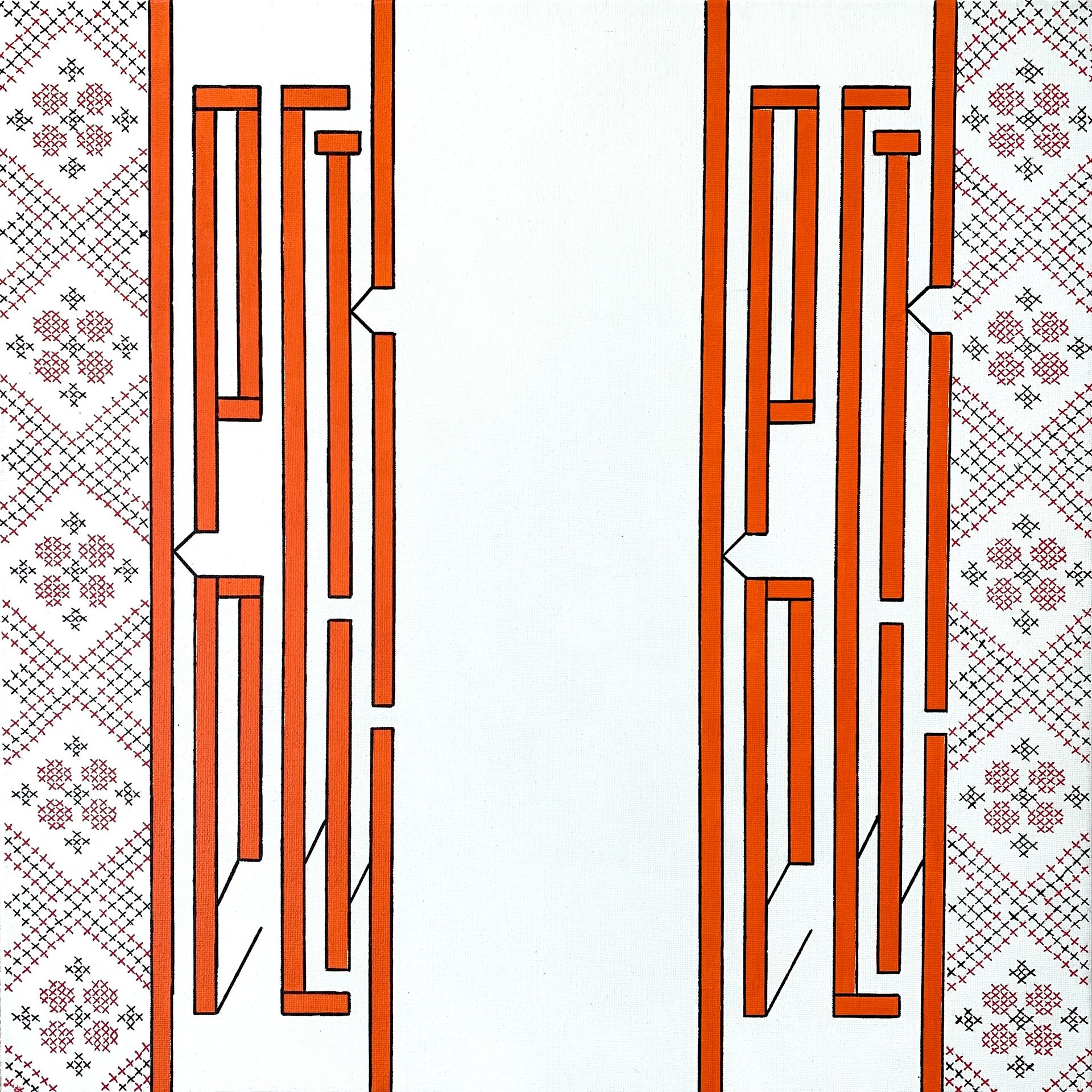 Елена Артджент (Картина, живопись - 
                  50 x 50 см) Крестики-крестики