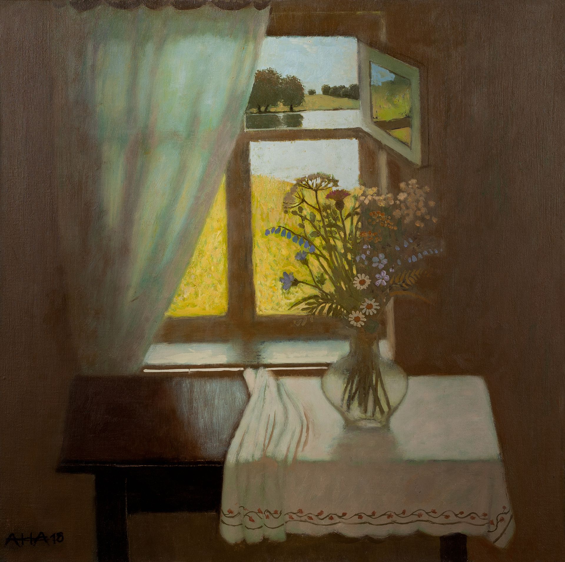 Андрей Аверьянов (Картина, живопись - 
                  60 x 60 см) Натюрморт у окна