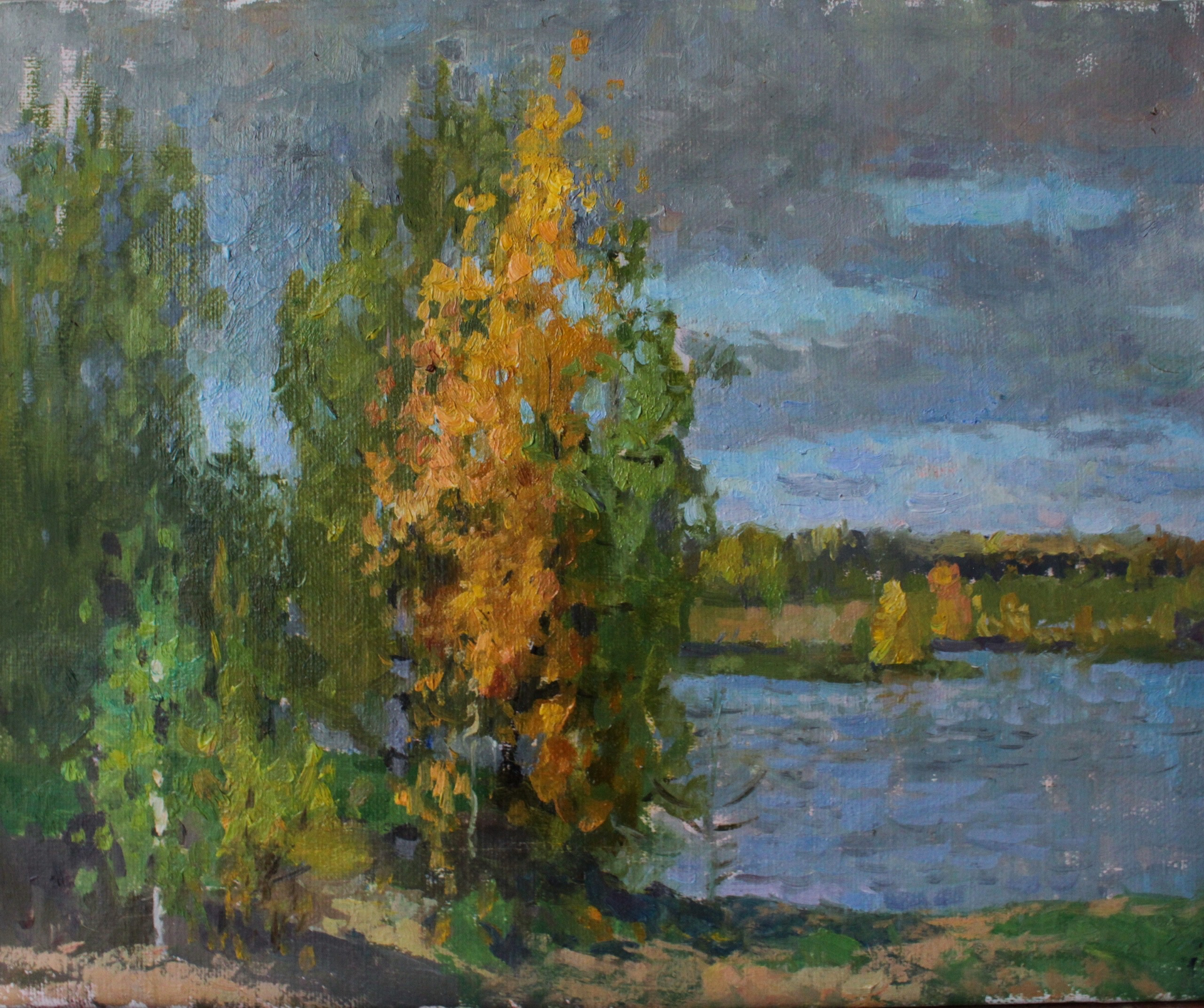 Алина Коршункова (Картина, живопись - 
                  30 x 24 см) Осенний пейзаж
