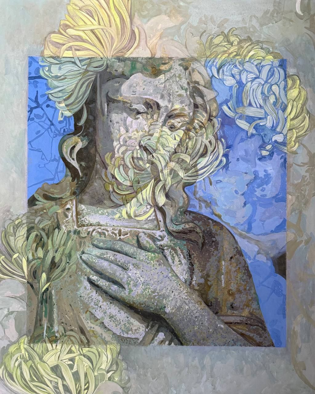 Алена Сокольникова (Картина, живопись - 
                  80 x 100 см) Где плоть становится камнем, а жизнь — цветком