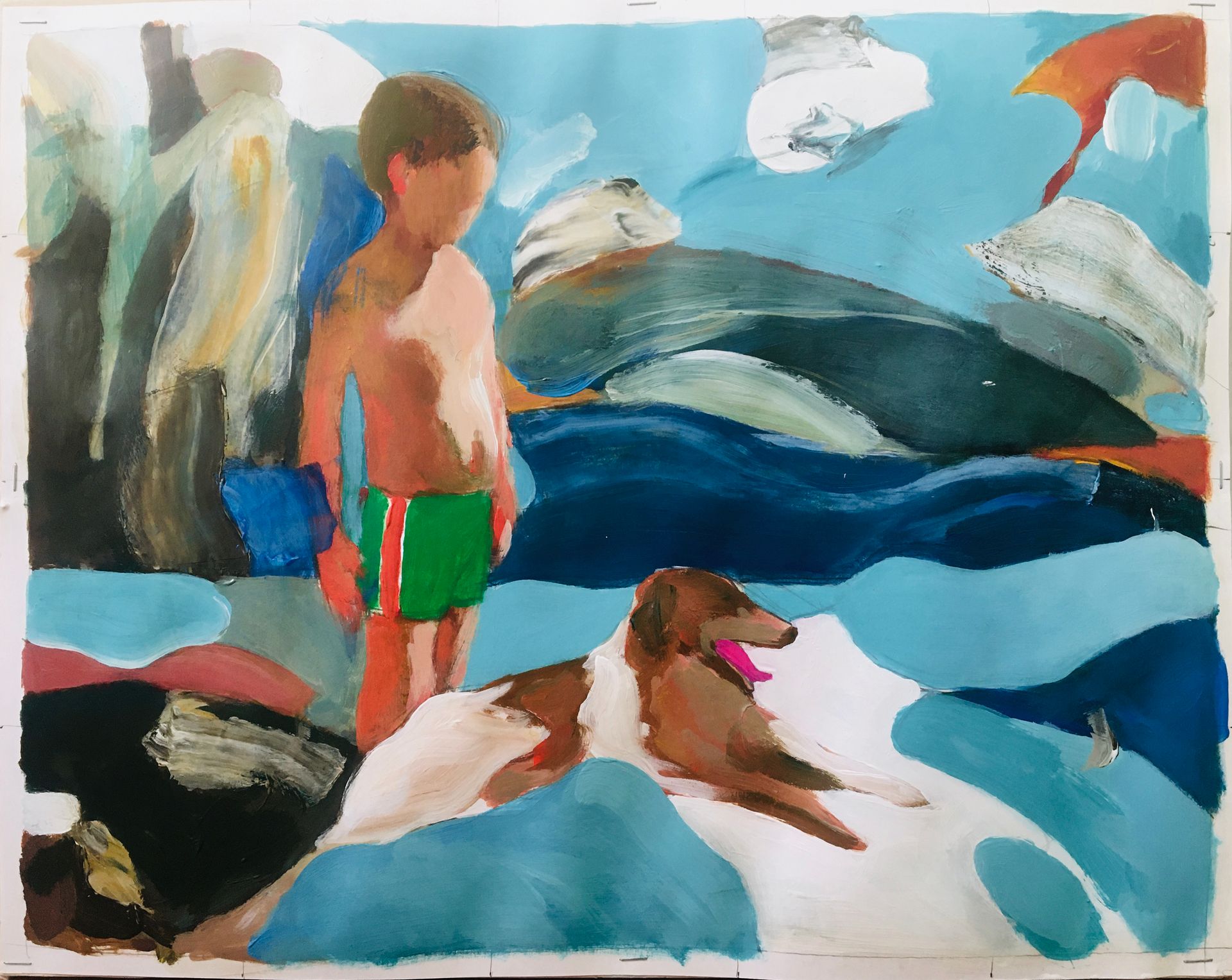 Вадим Леухин (Картина, живопись - 
                  50 x 40 см) На пляже