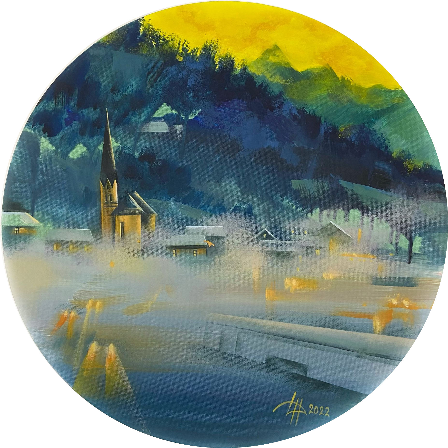 Динара Хёртнагль (Картина, живопись - 
                  40 x 40 см) Skylights