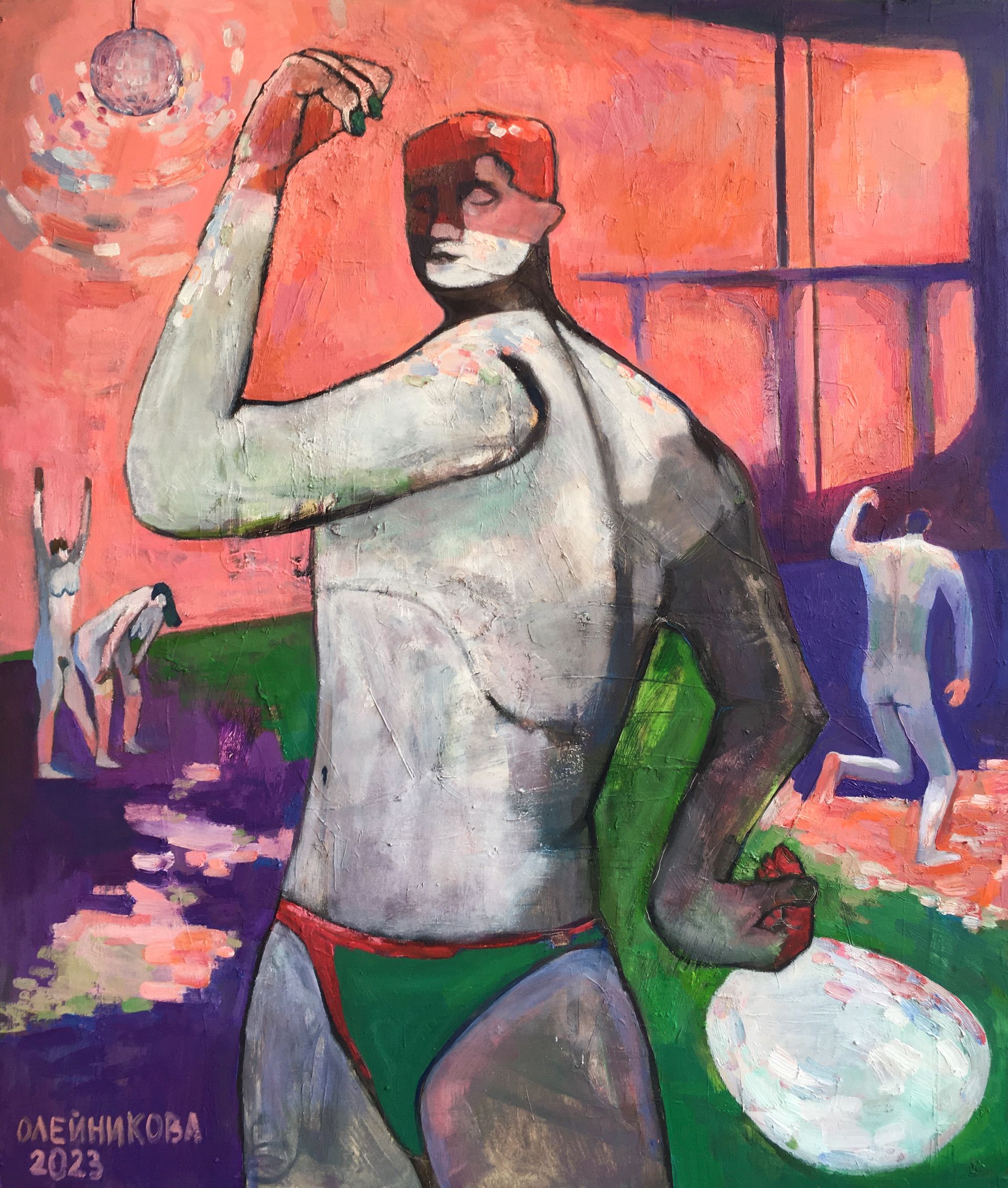 Лера Олейникова (Картина, живопись - 
                  69 x 80 см) Дискотека 2