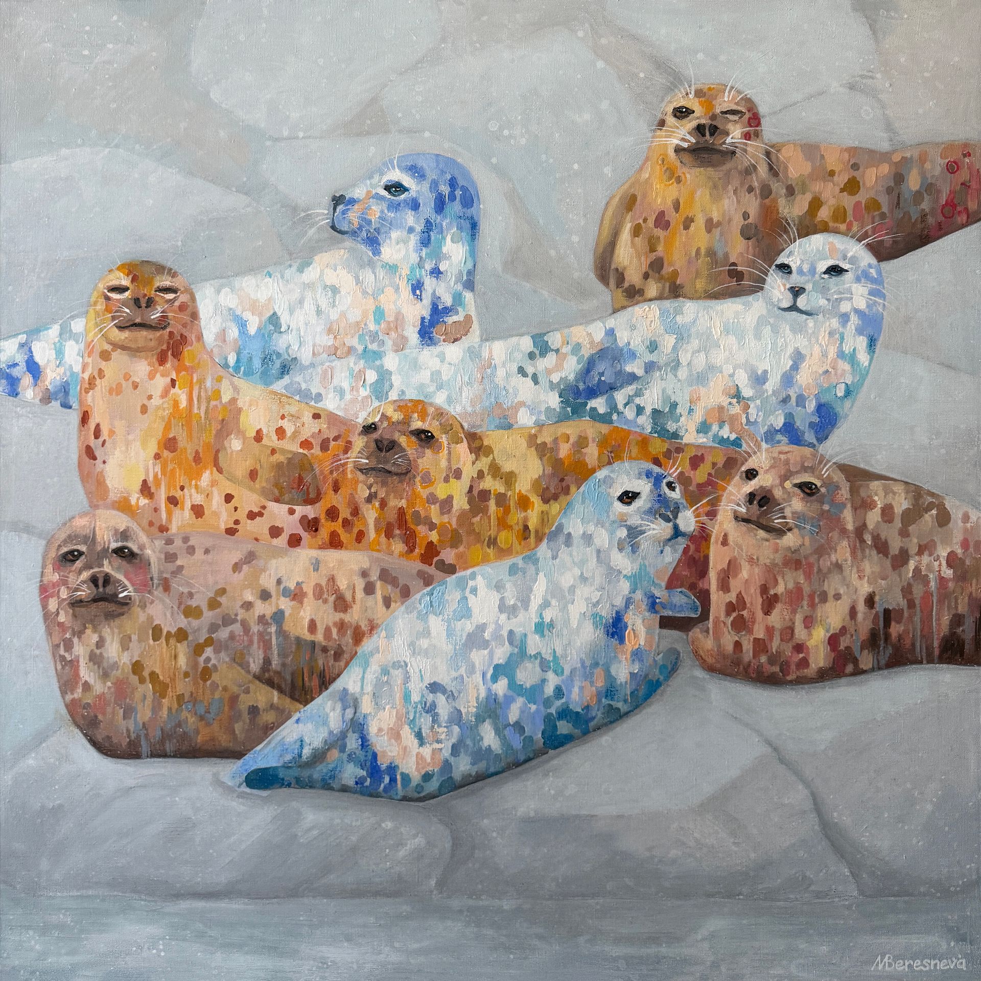 Марина Береснева (Картина, живопись - 
                  100 x 100 см) Гармония, покой и умиротворение