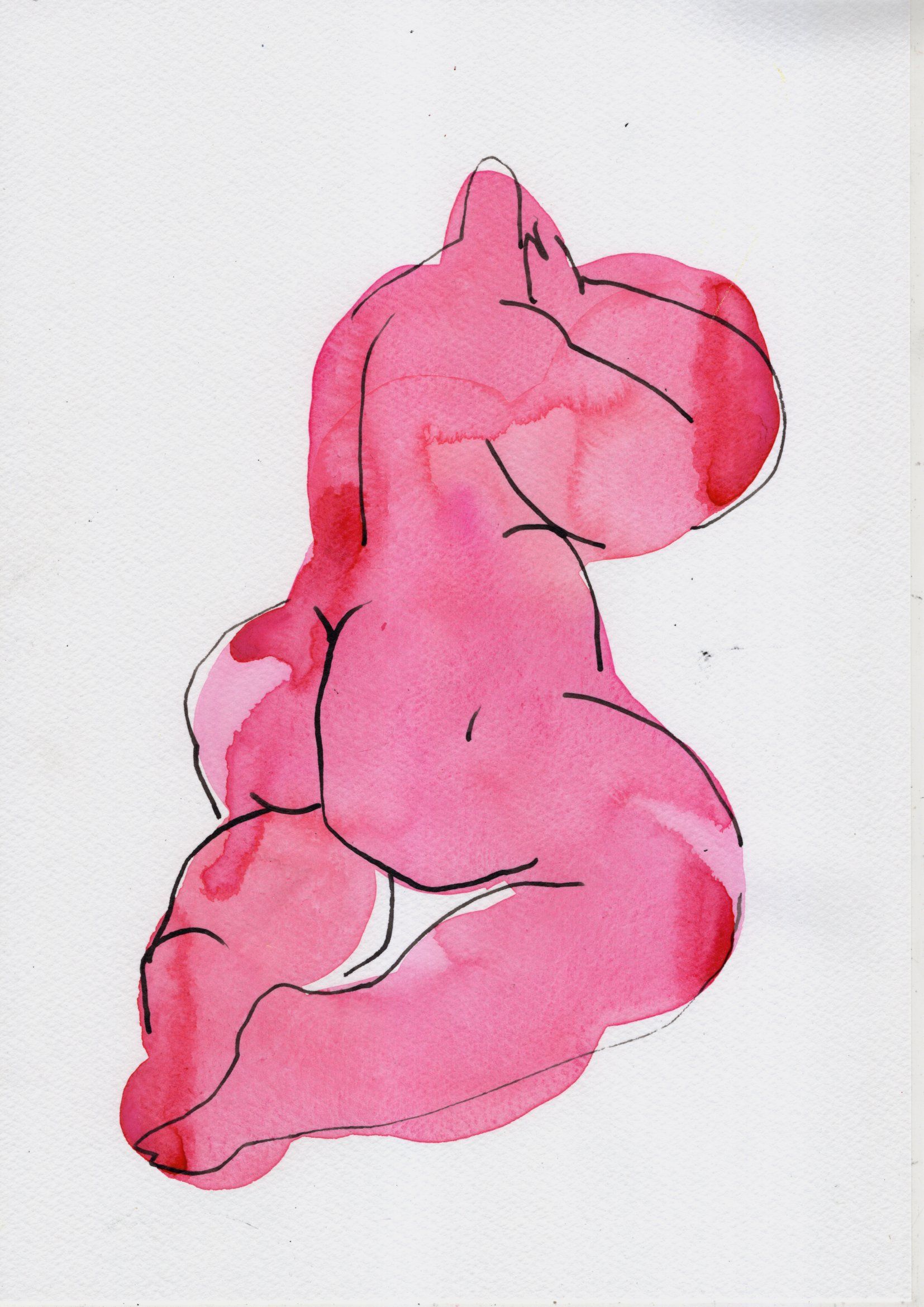 Тася Василькова (Авторская графика - 
                  21 x 29.7 см) Розовая