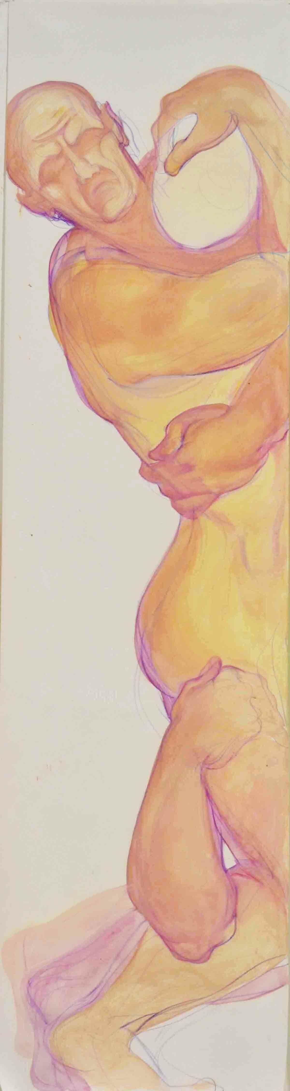 Алиса Горелова (Картина, живопись - 
                  60 x 270 см) Из серии "Близость"