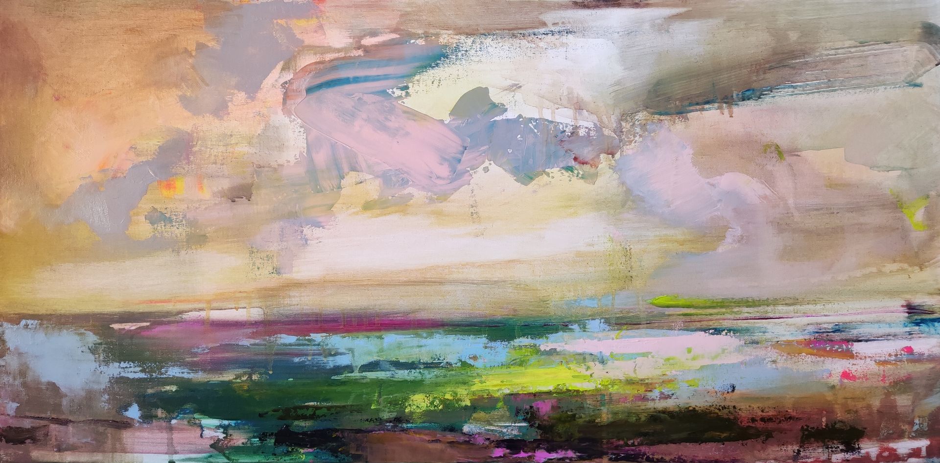 Виктория Шворень (Картина, живопись - 
                  100 x 50 см) Буря