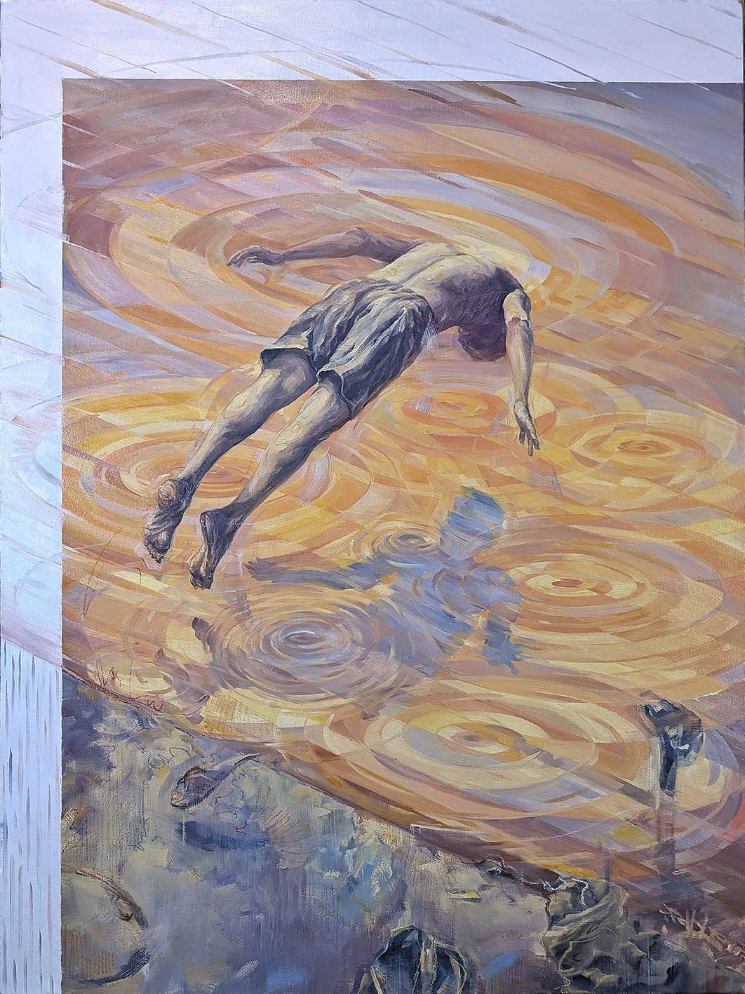 Павел Нечаев (Картина, живопись - 
                  90 x 120 см) Отражение неизвестности