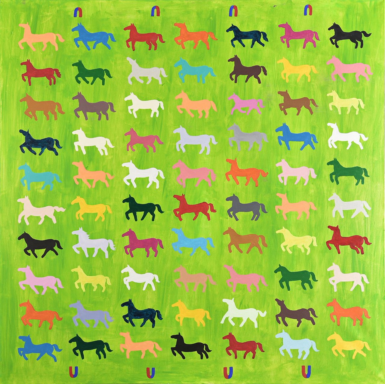 Еликука (Картина, живопись - 
                  200 x 200 см) 70 лошадиных сил в магнитном поле