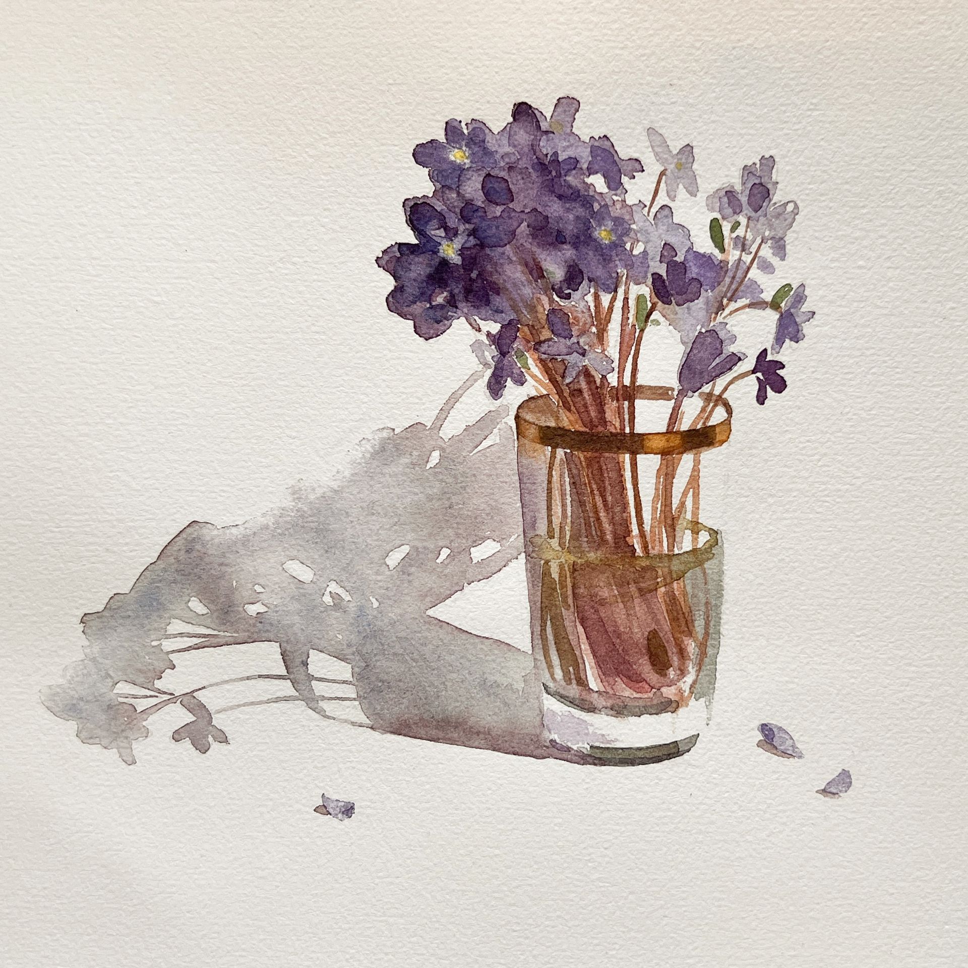 Valentine Solonski (Авторская графика - 
                  20 x 20 см) Лесные цветы 2