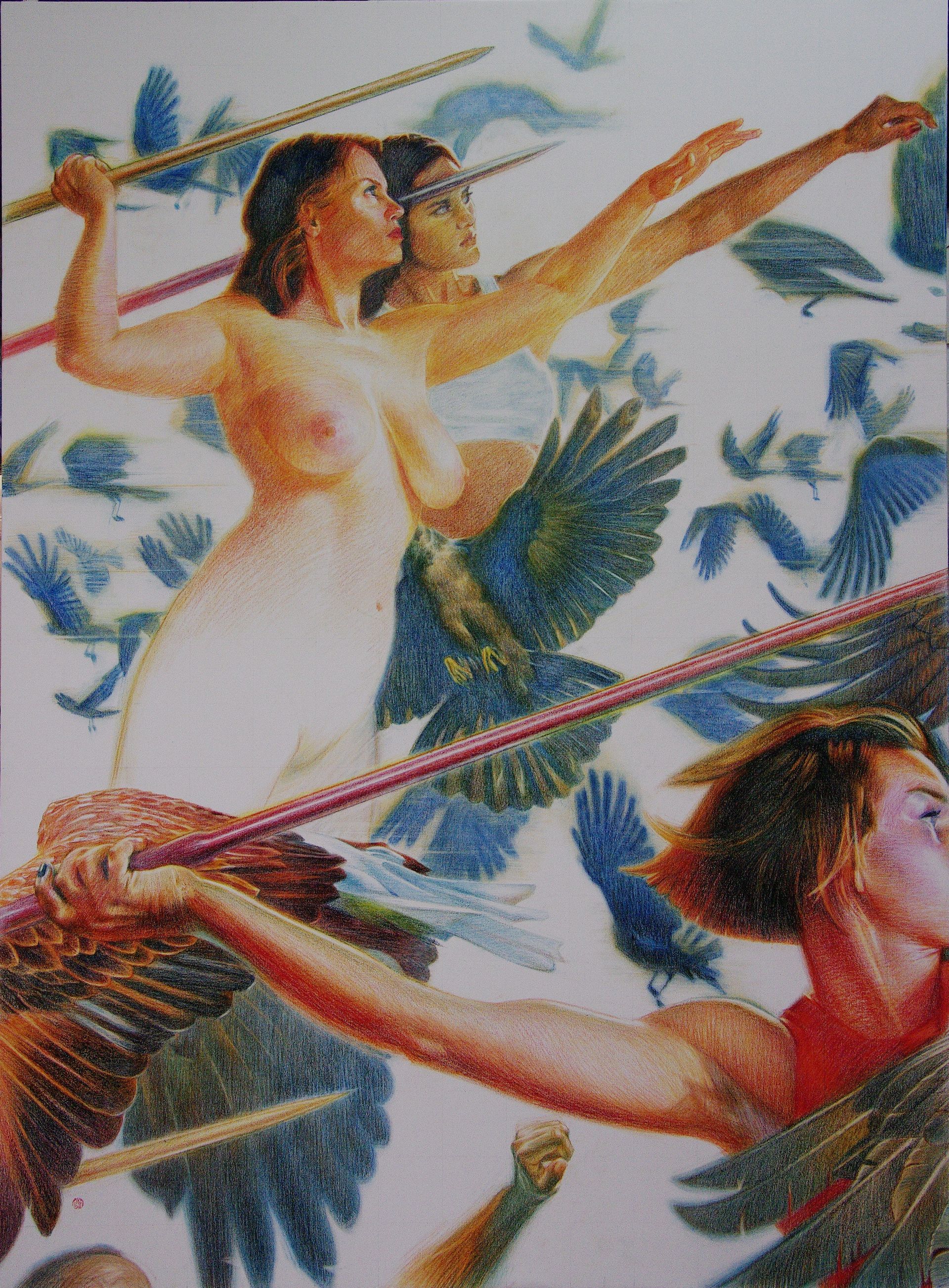 Алан Хатагты (Картина, живопись - 
                  150 x 200 см) Атака