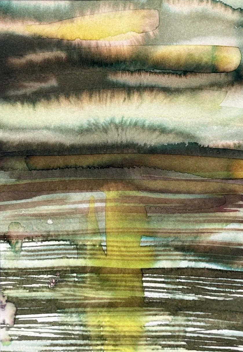 Анастасия Попова (Авторская графика - 
                  30 x 40 см) Вечернее I