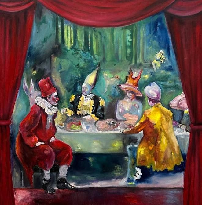 Кристина Пуршина (Картина, живопись - 
                  100 x 100 см) Акт первый