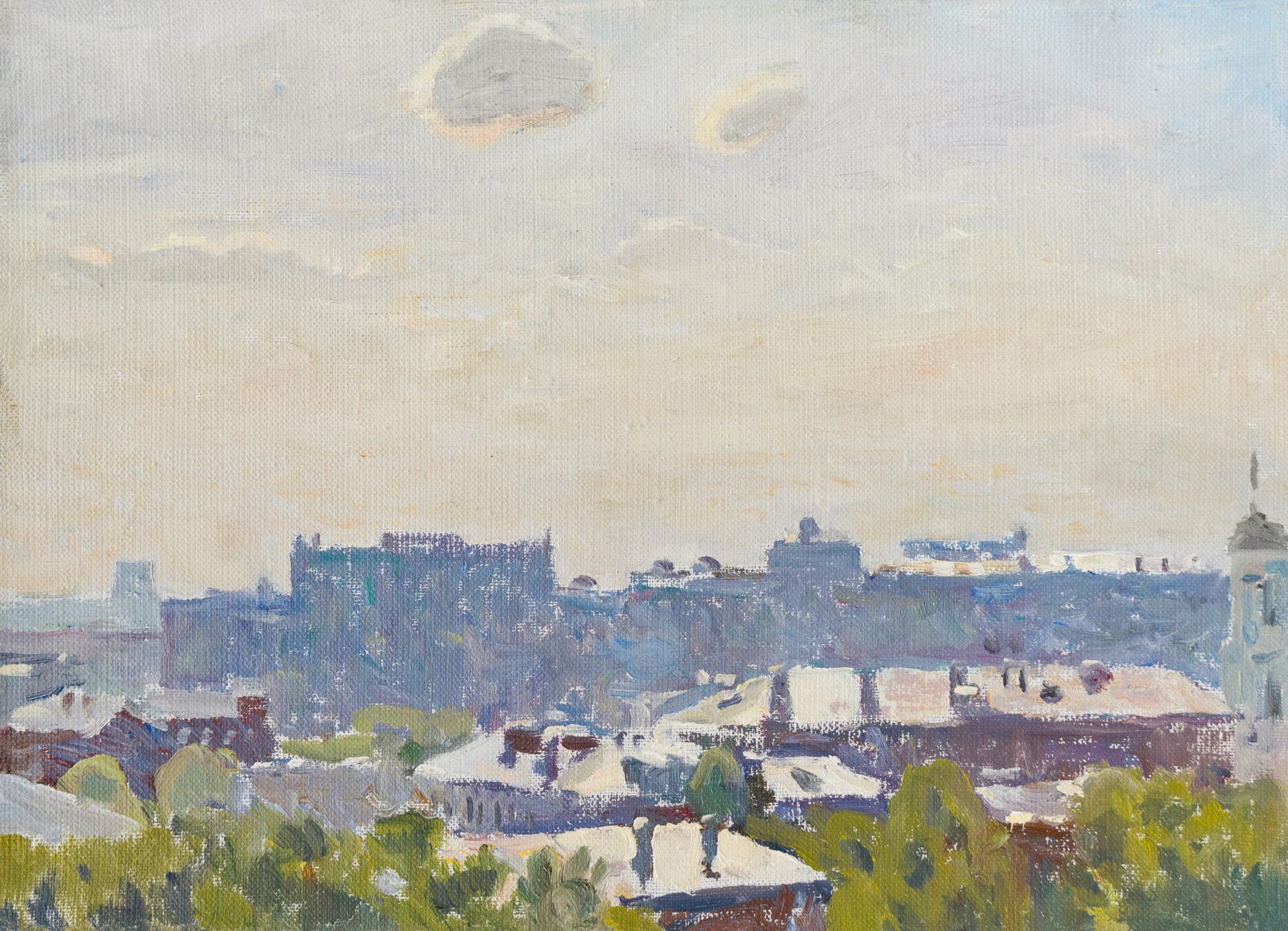 Николай Водолазский (Картина, живопись - 
                  35 x 25 см) Весеннее небо Москвы