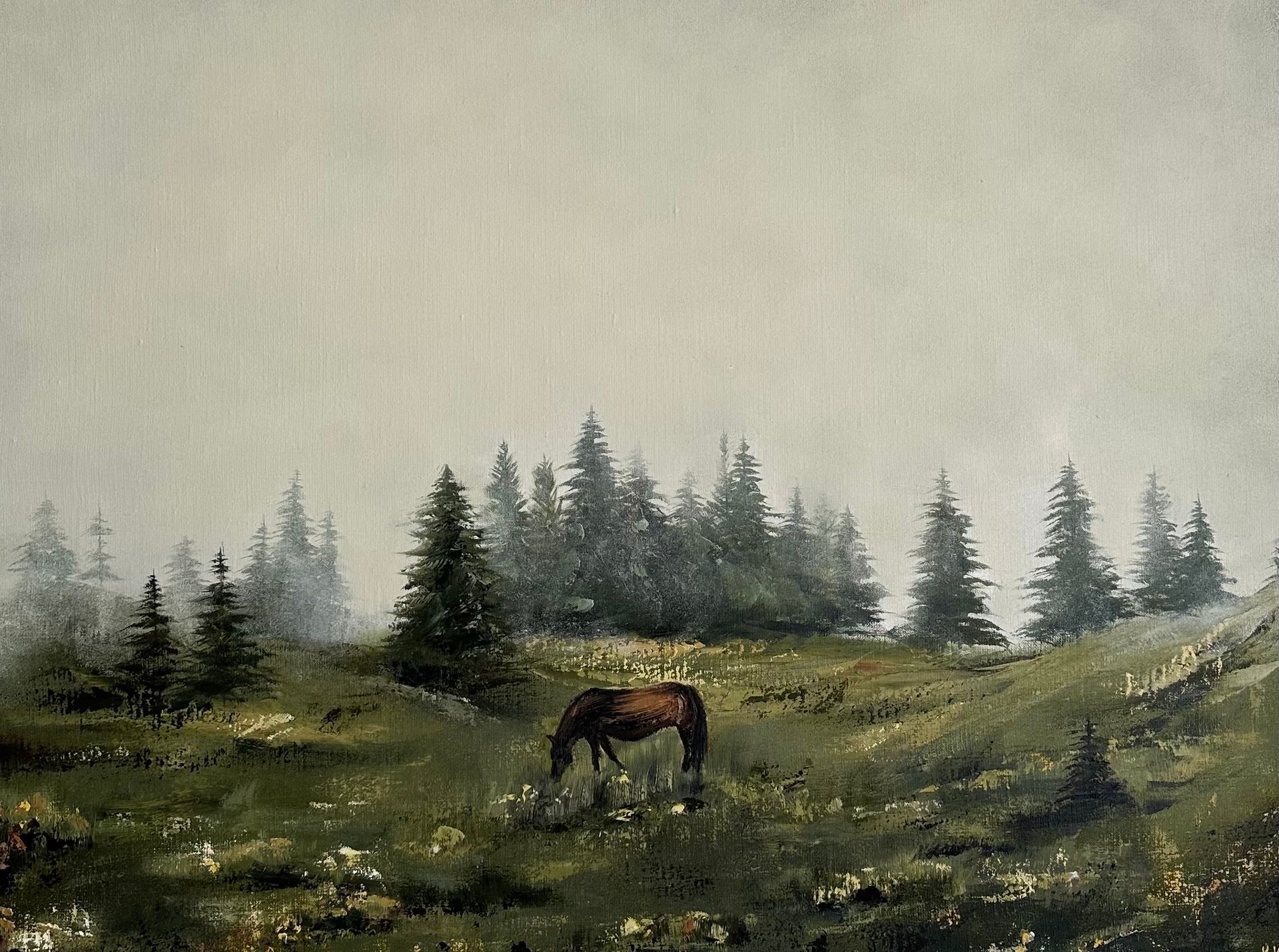 Ксения Константинова (Картина, живопись - 
                  80 x 60 см) Услышать себя