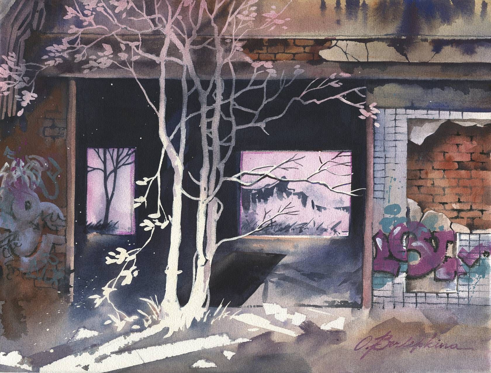 Ольга Безлепкина (Авторская графика - 
                  40 x 30 см) Галерея