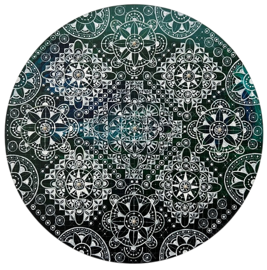 Лена Запрудских (Картина, живопись - 
                  60 x 60 см) Крестецкая строчка 2.0