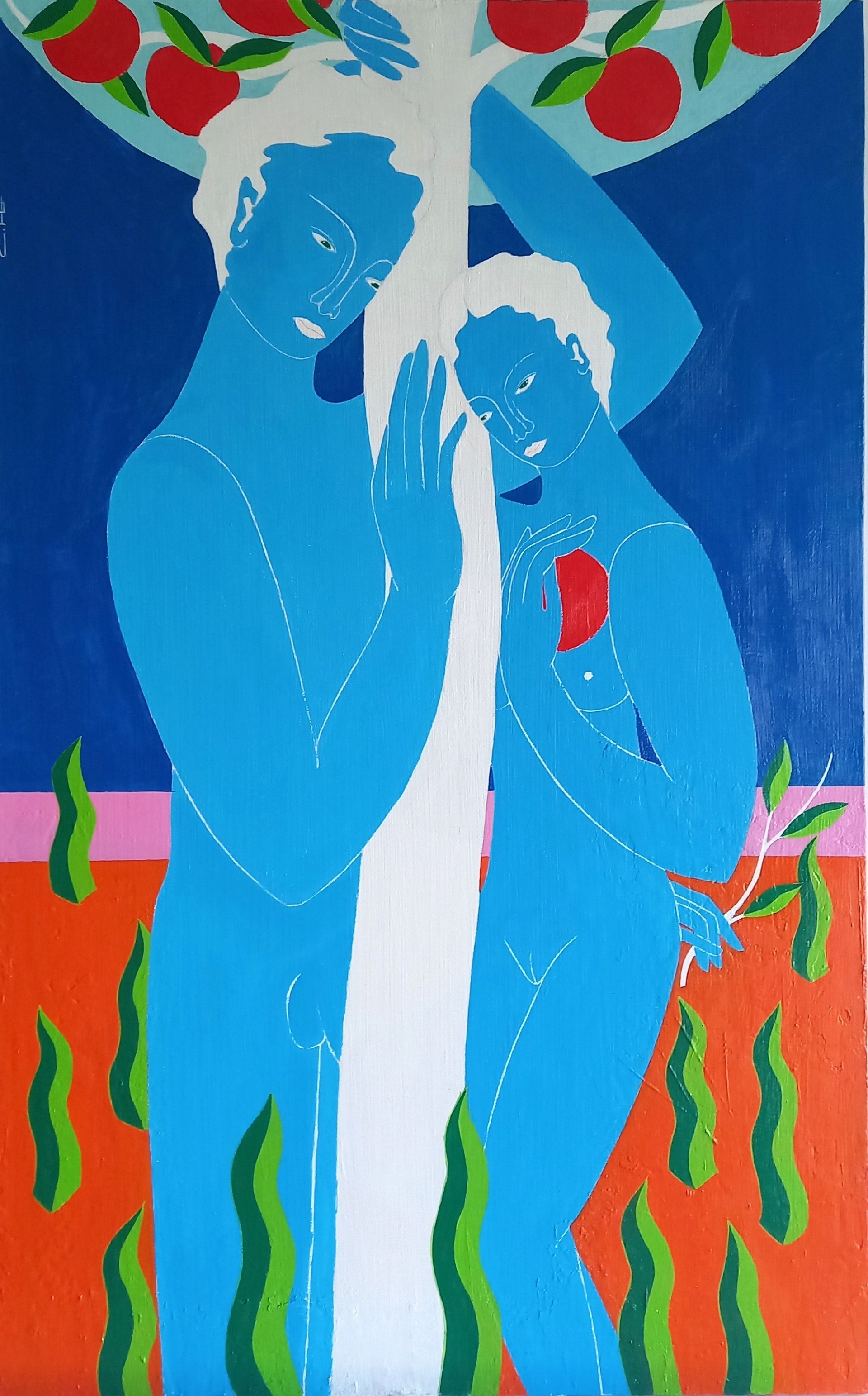 Саша Катинаускиене (Картина, живопись - 
                  50 x 80 см) Адам и Ева