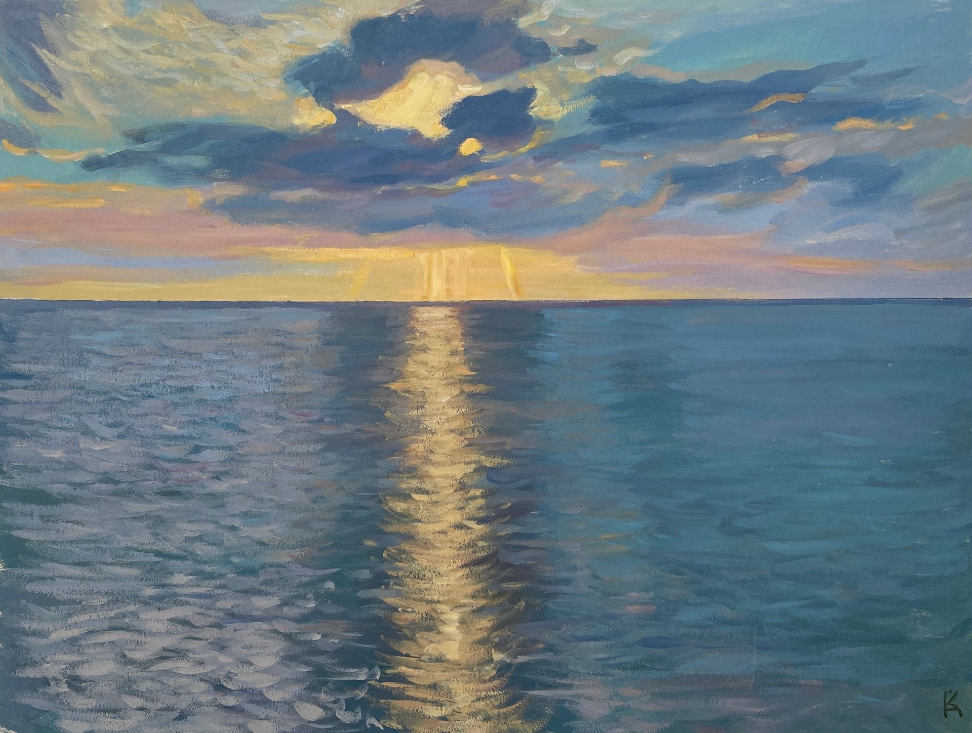 Алексей Кротов (Авторская графика - 
                  40 x 30 см) Балтийское море