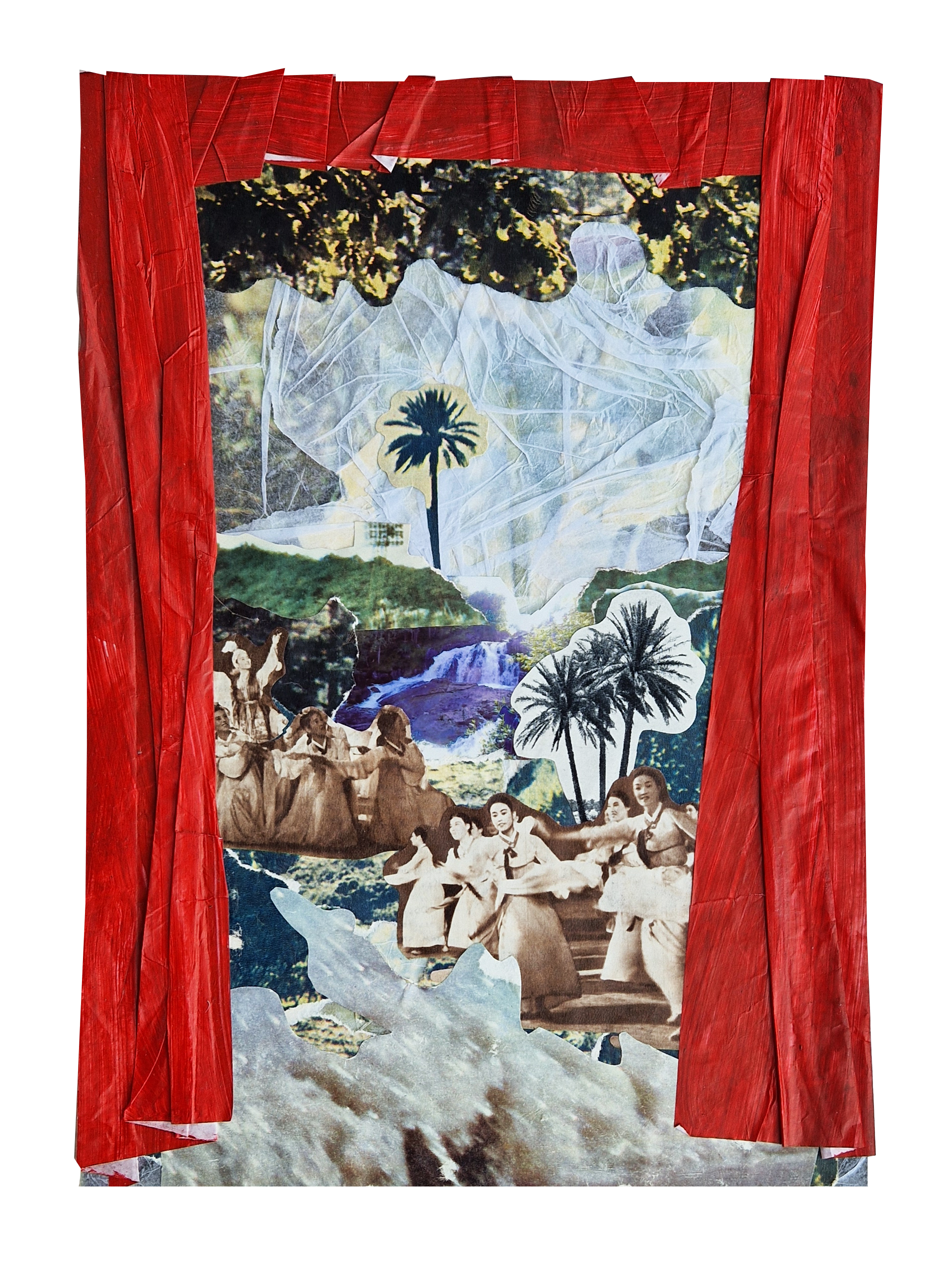 Валерия Финина (Коллаж / ассамбляж - 
                  21 x 30 см) Сад